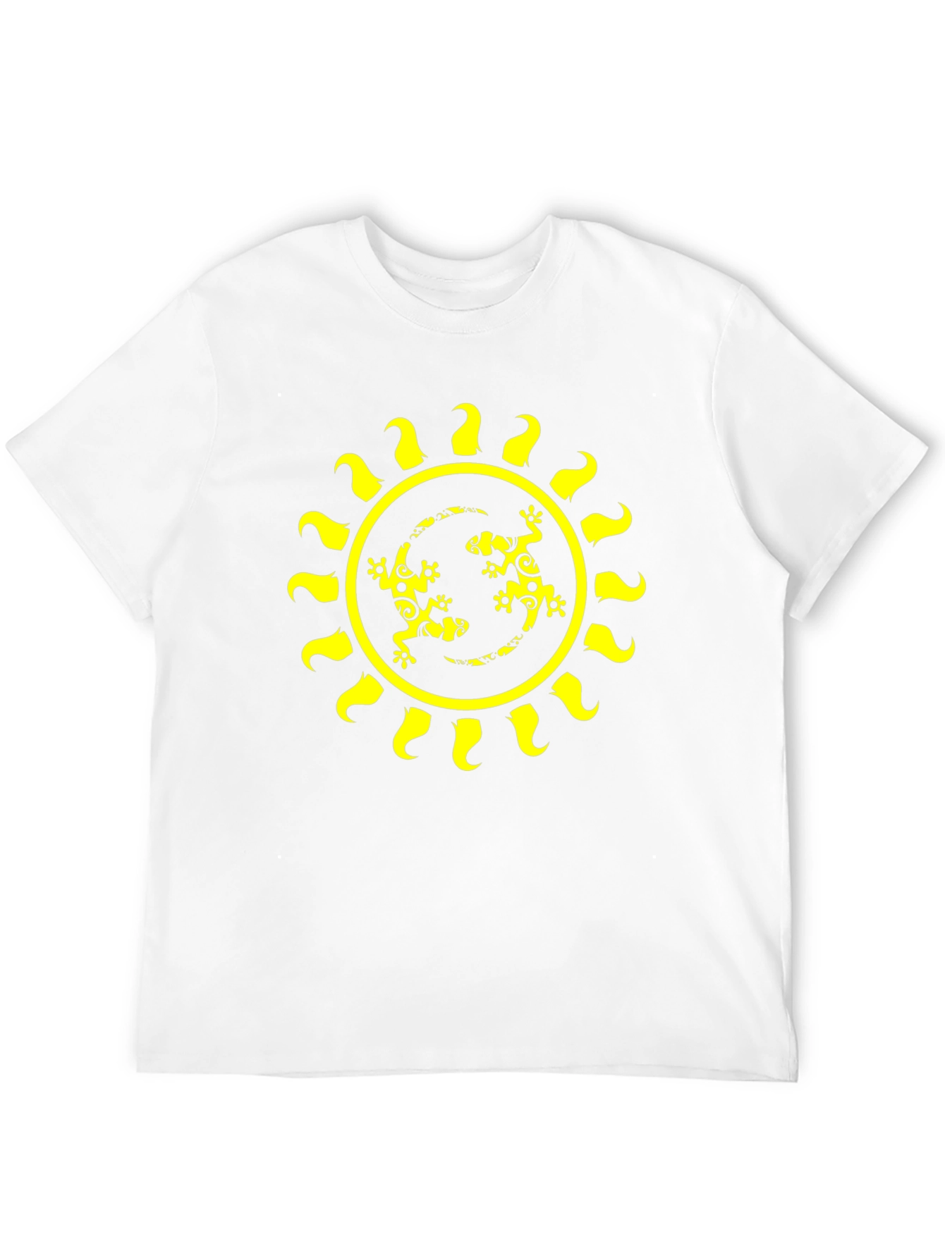 Black Lizard Sun Graphic Tee - Black Cotton T-Shirt view 12