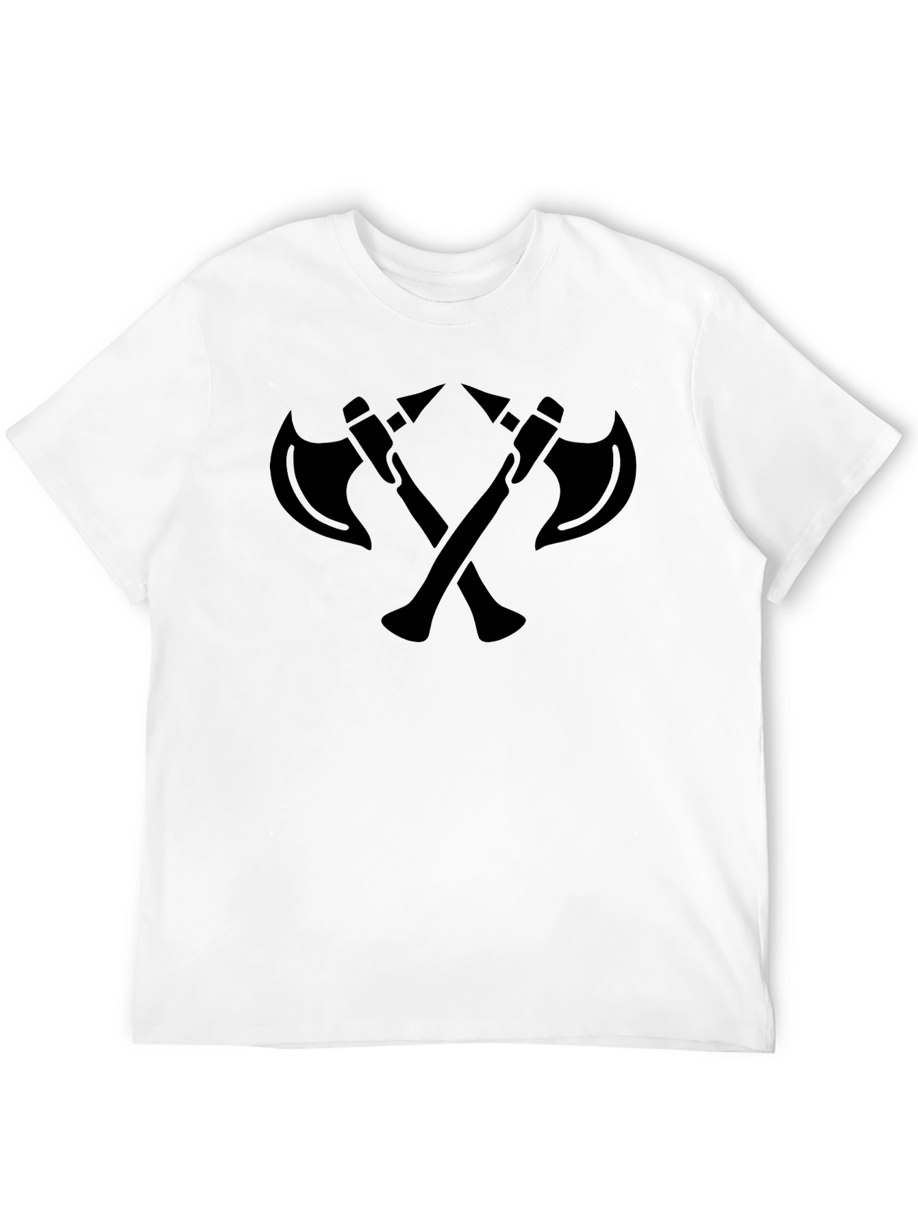 Black Axe Warrior T-Shirt - Bold Crossed Axe Design view 12