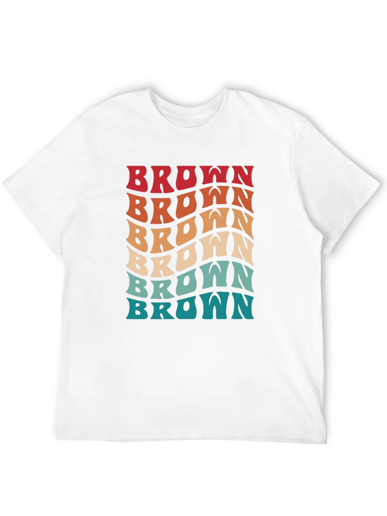 Black Retro Brown Wavy Text Graphic Tee view 12