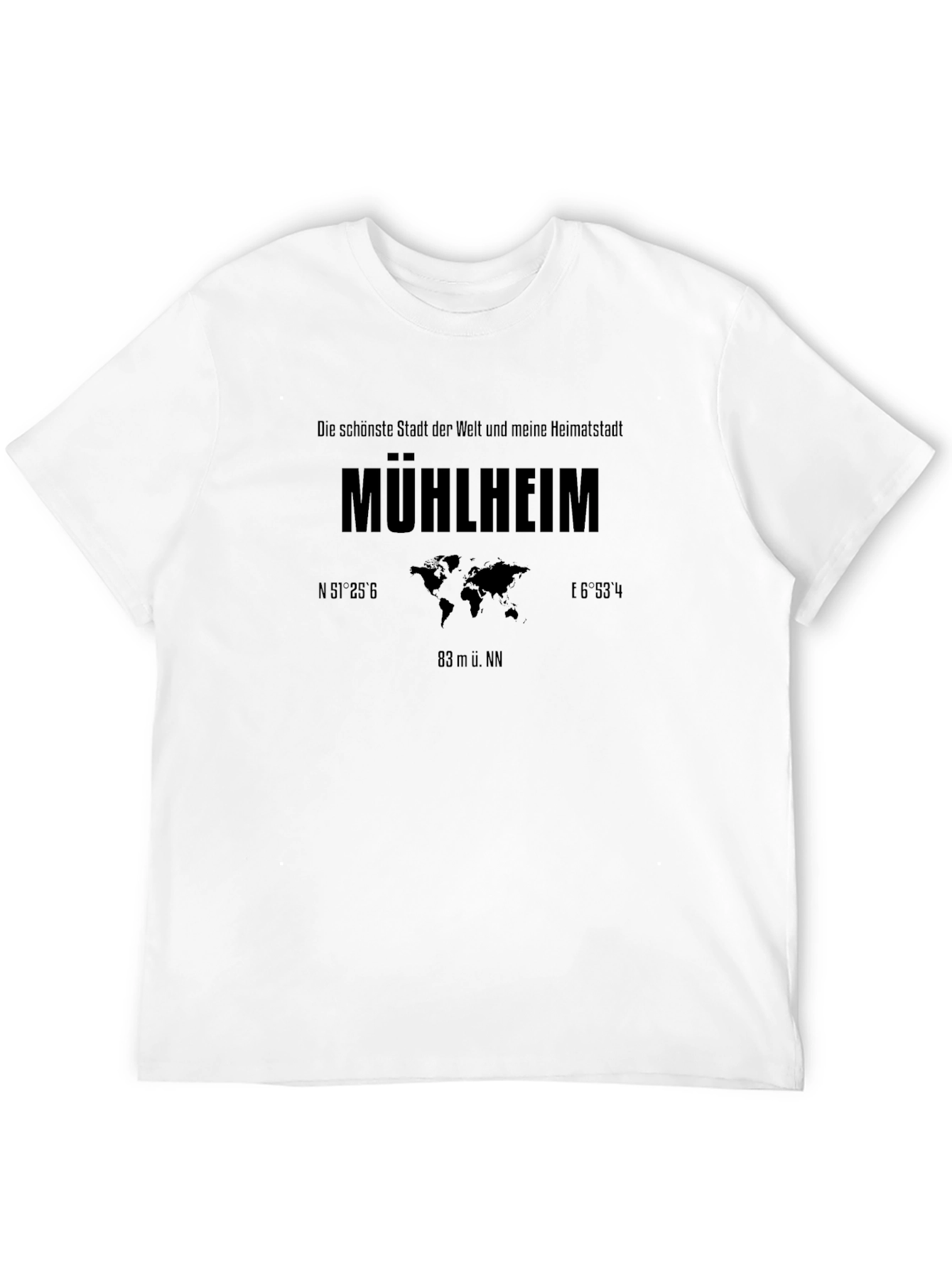 Black Mülheim Heimatstadt Men's Graphic T-Shirt view 12