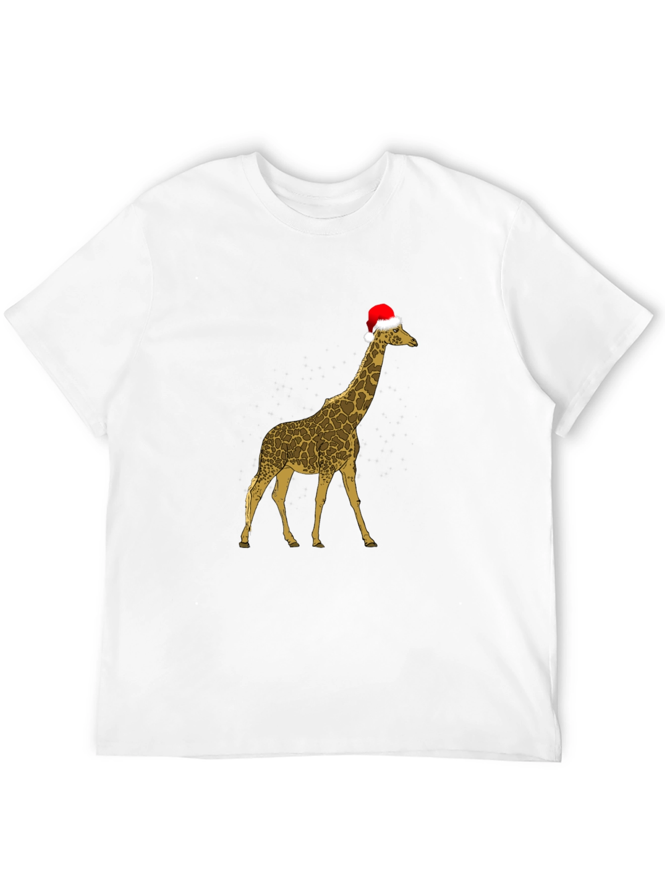 Black Festive Giraffe Tee - Christmas Holiday Apparel view 12
