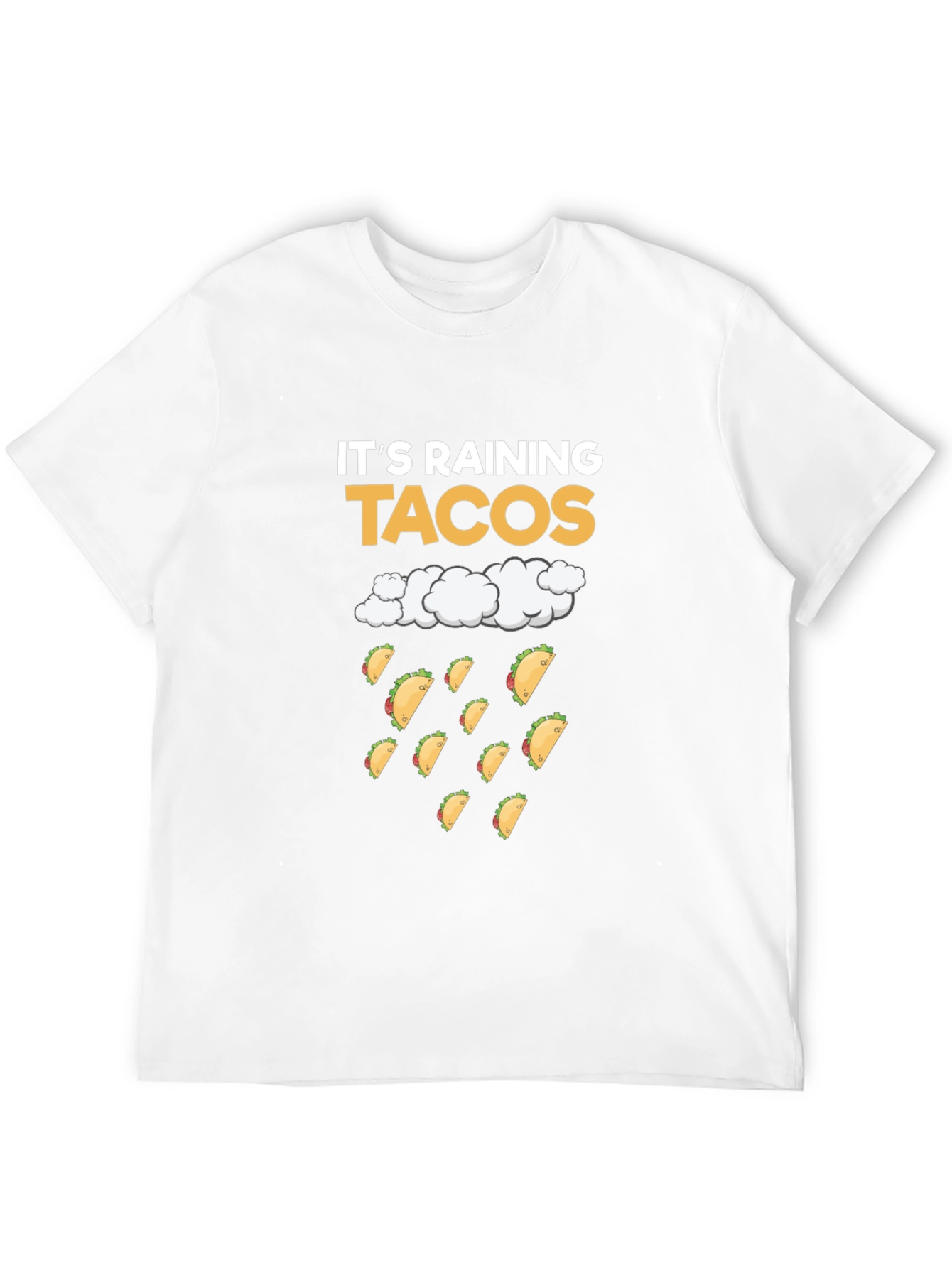 Black It's Raining Tacos Black T-Shirt view 12