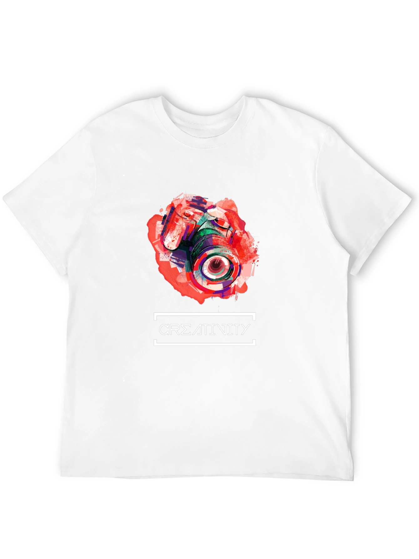 Black Abstract Camera Creativity T-Shirt - Unique Design view 12