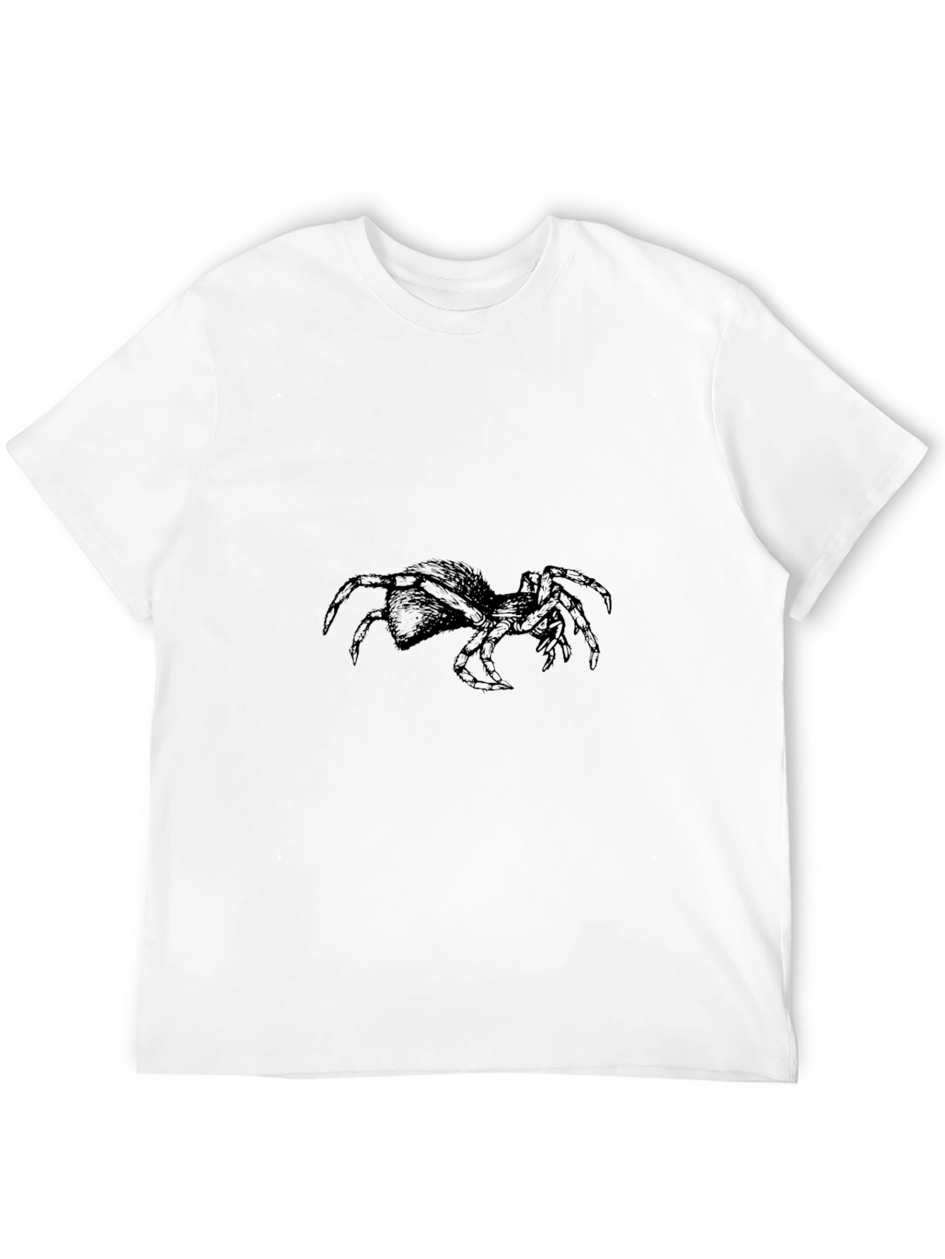Black Spider Graphic Tee - Black Cotton Blend T-Shirt view 12
