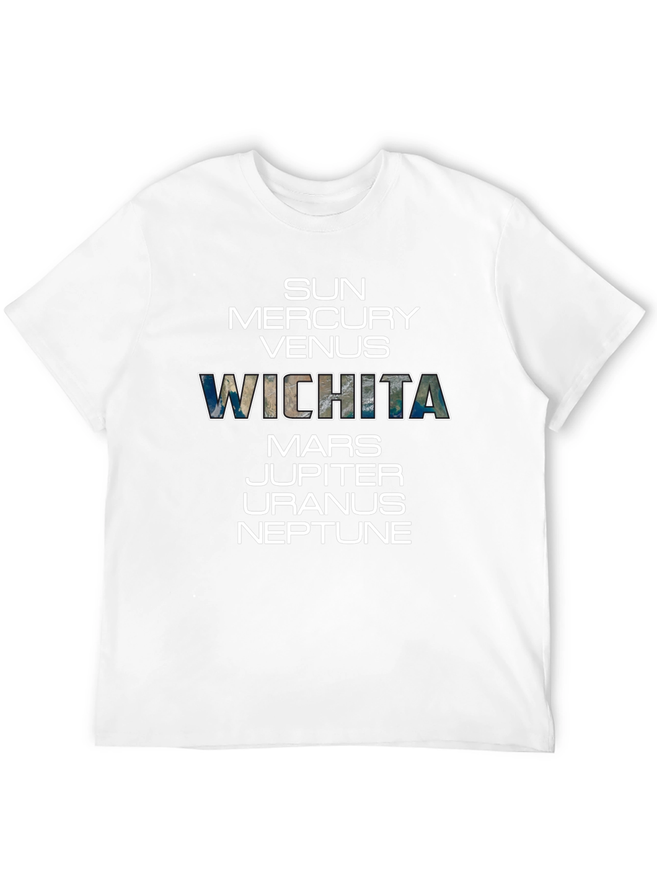 Black Planets and Wichita T-Shirt - Black Cotton Tee view 12