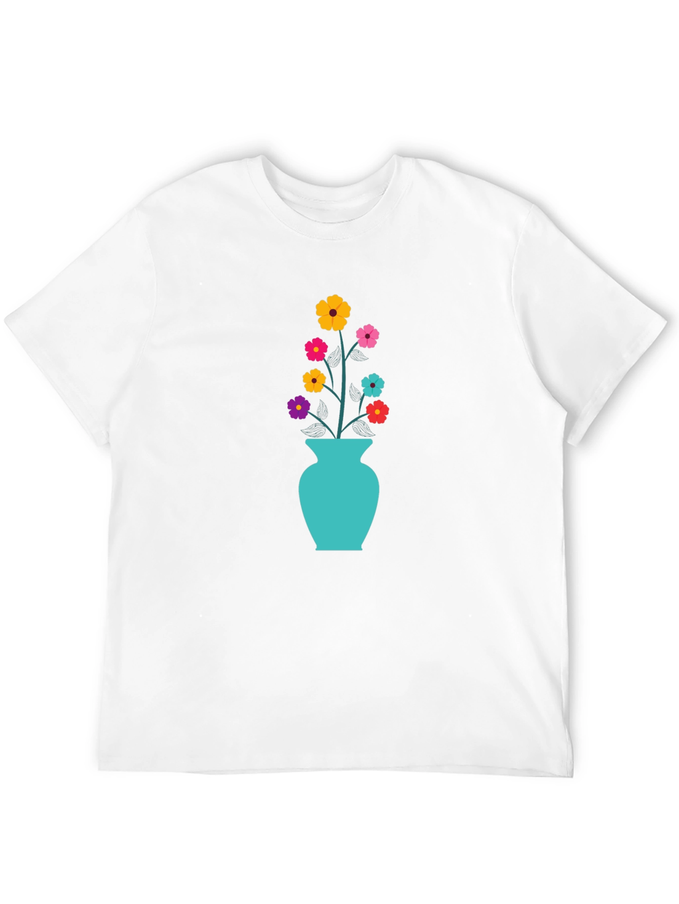 Black Floral Vase Graphic Tee - Stylish & Unique Design view 12