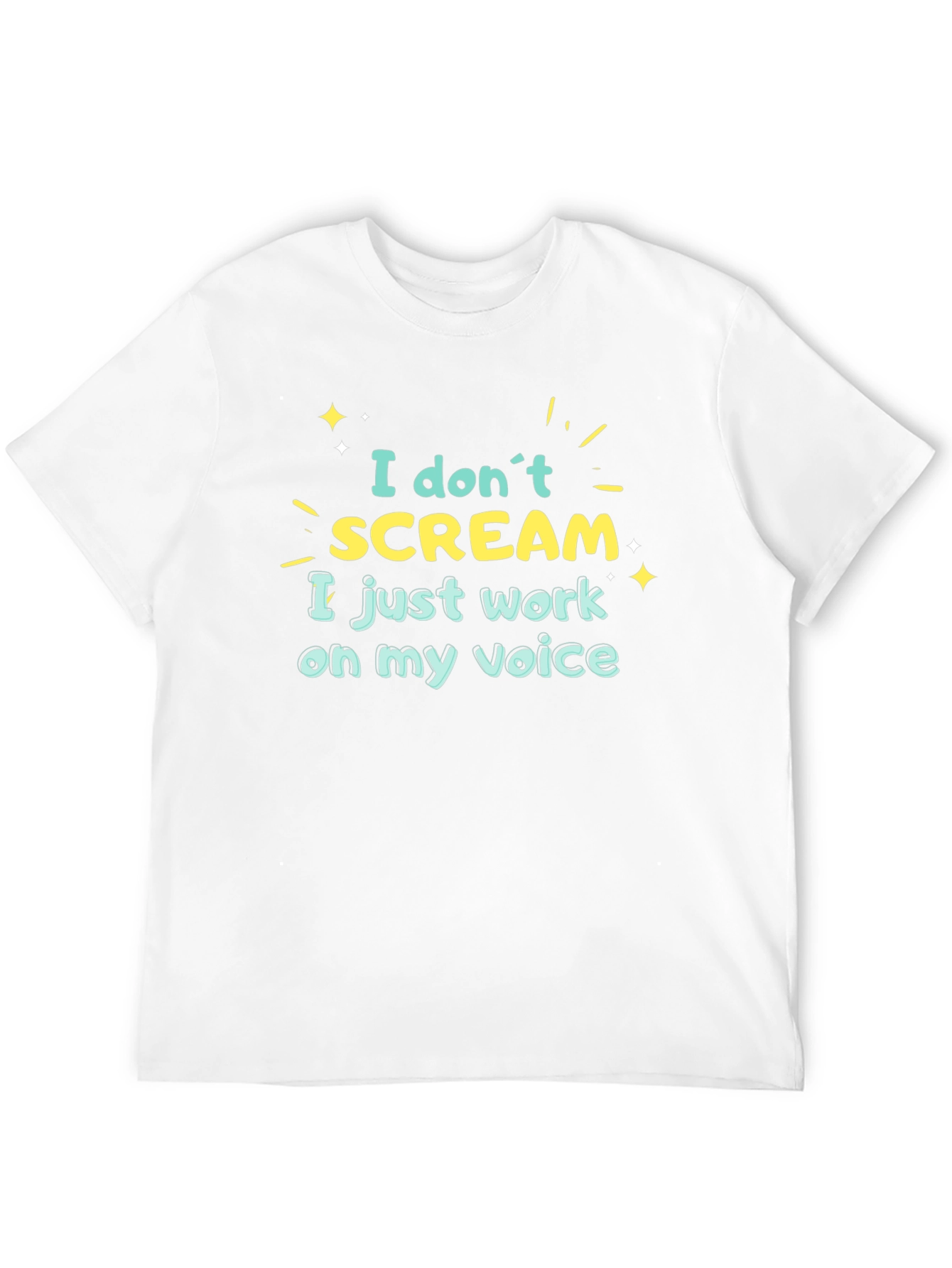 Black I Don't Scream Black Graphic T-Shirt view 12