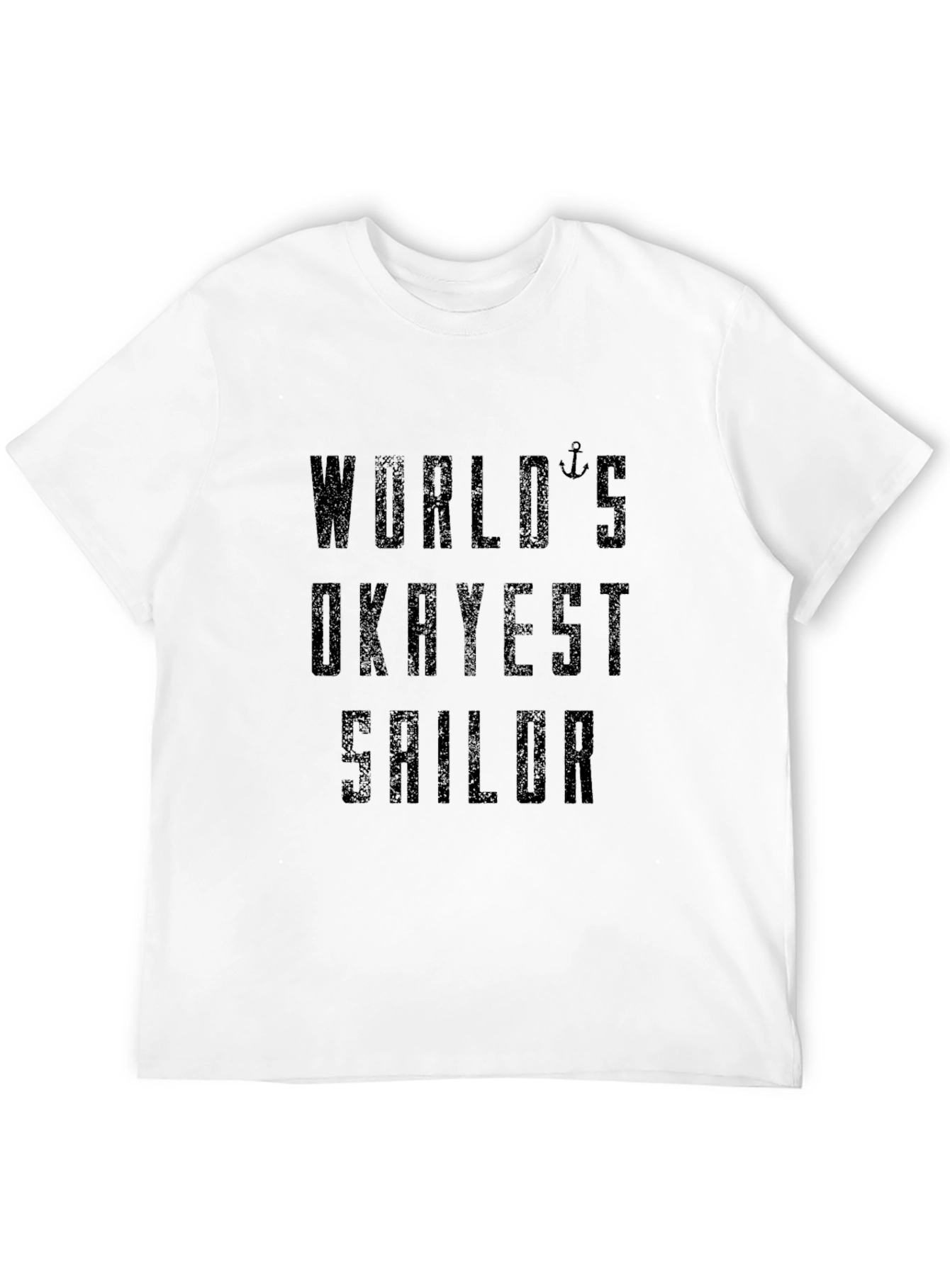 Black World's Okayest Sailor Black T-Shirt view 12