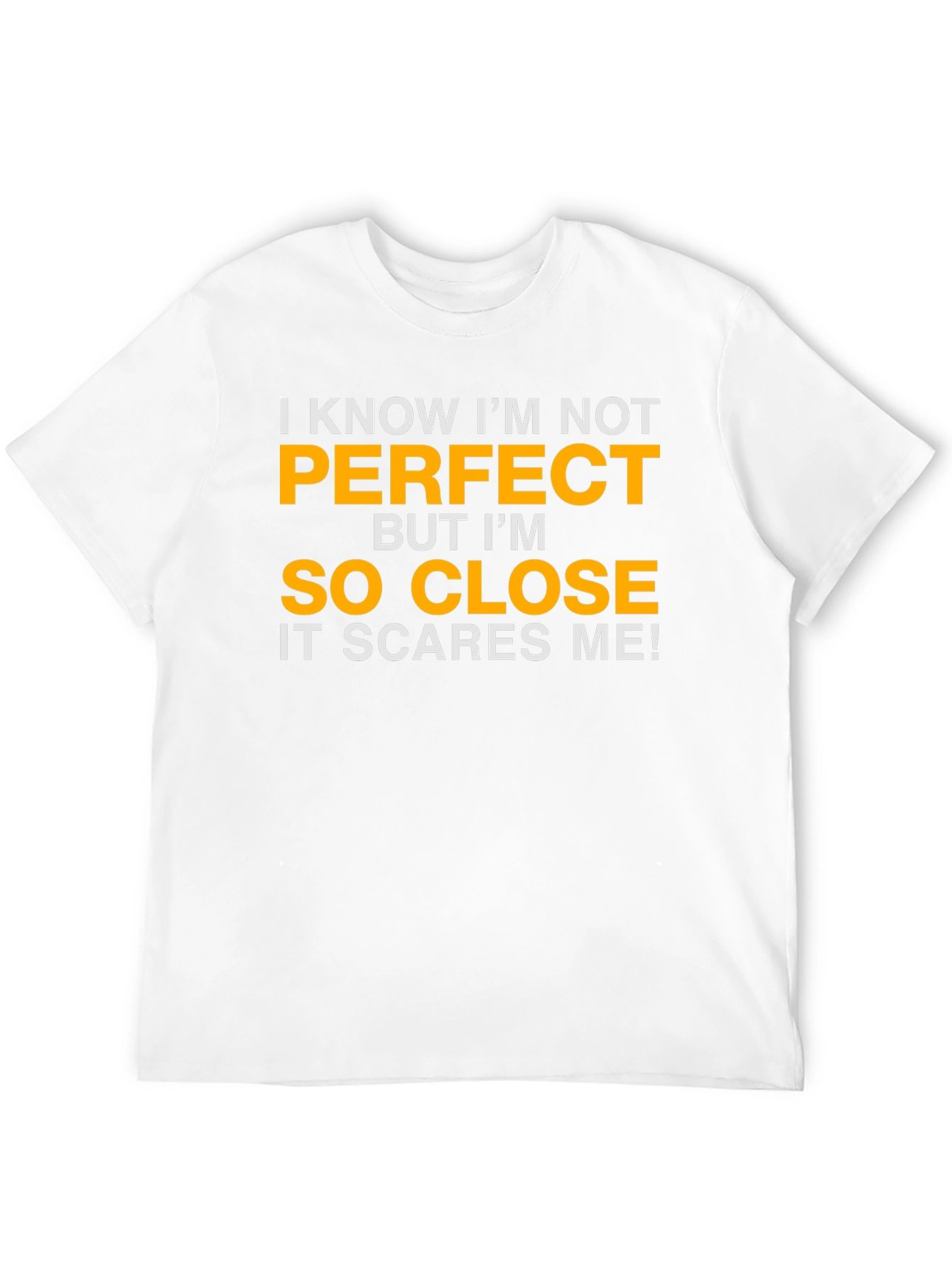 Black Funny "So Close to Perfect" Graphic T-Shirt view 12