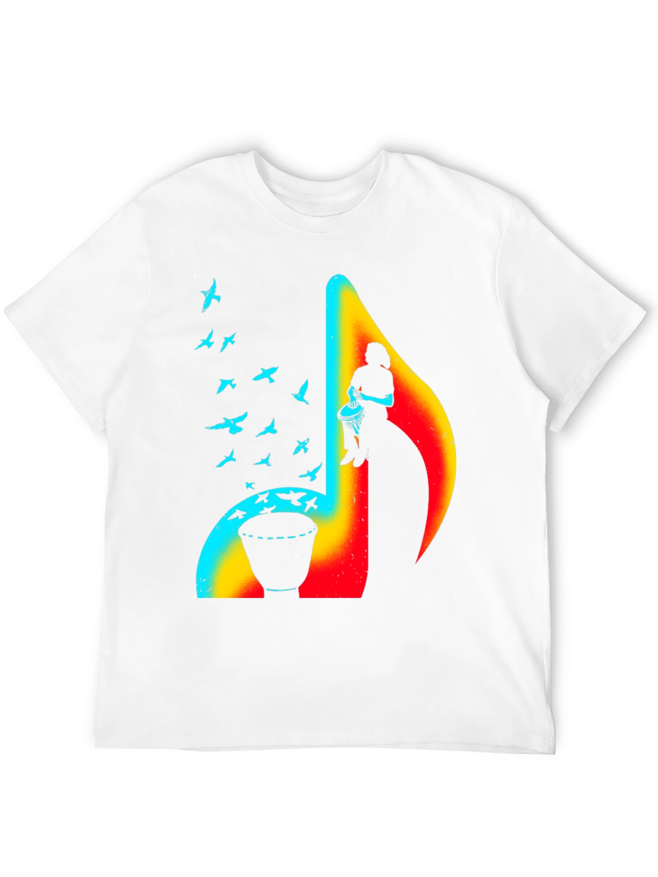 Black Musical Note Drum T-Shirt - Unique Design view 12