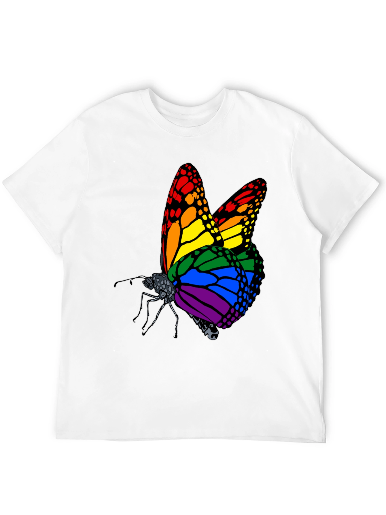 Black Rainbow Butterfly Graphic Tee view 12