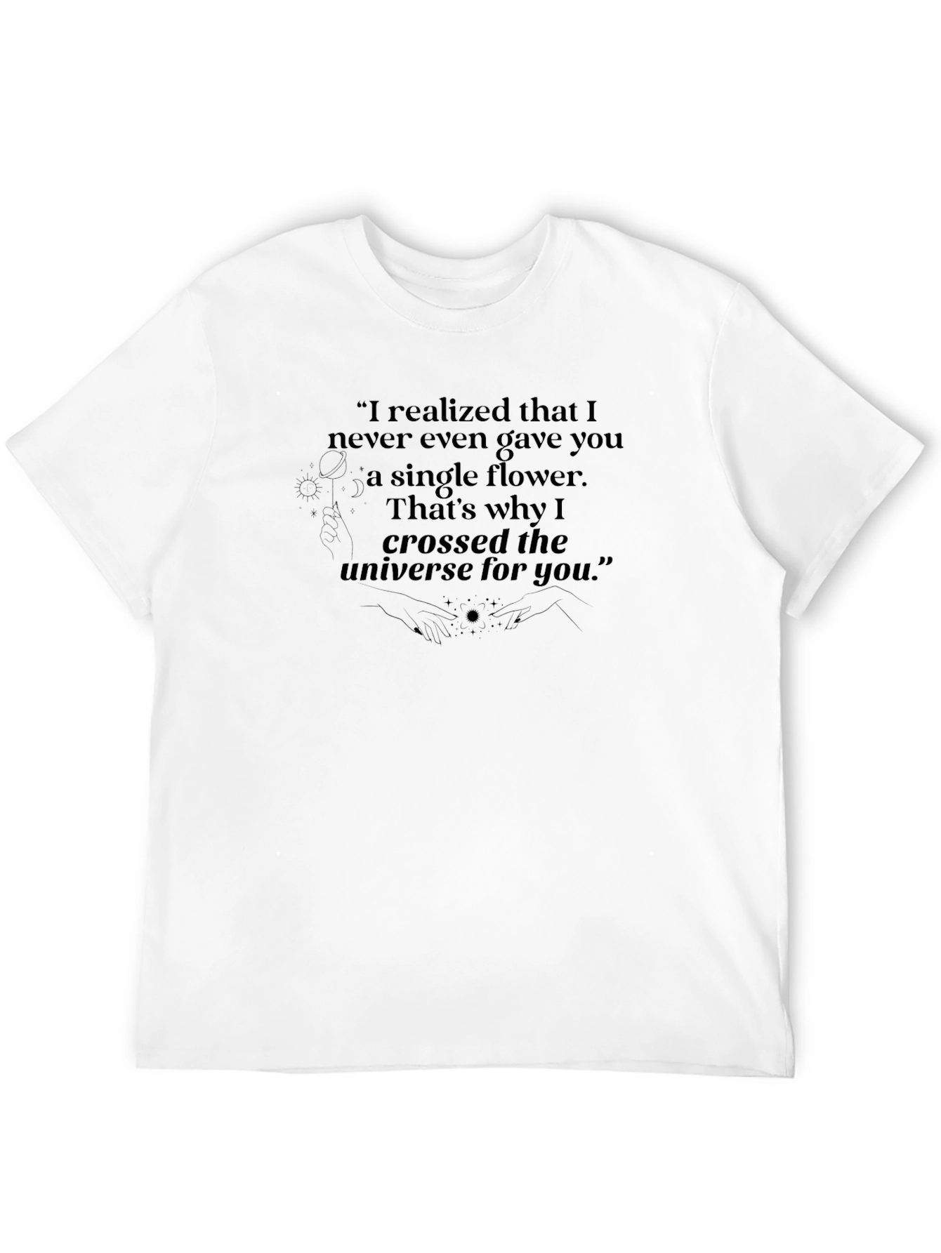 Black Romantic Universe T-Shirt view 12