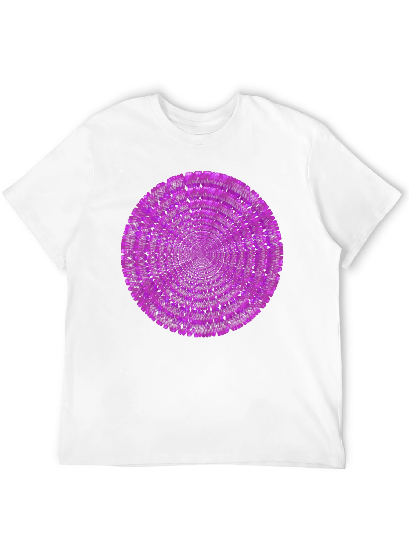 Black Abstract Purple Circle Graphic Black T-Shirt view 12