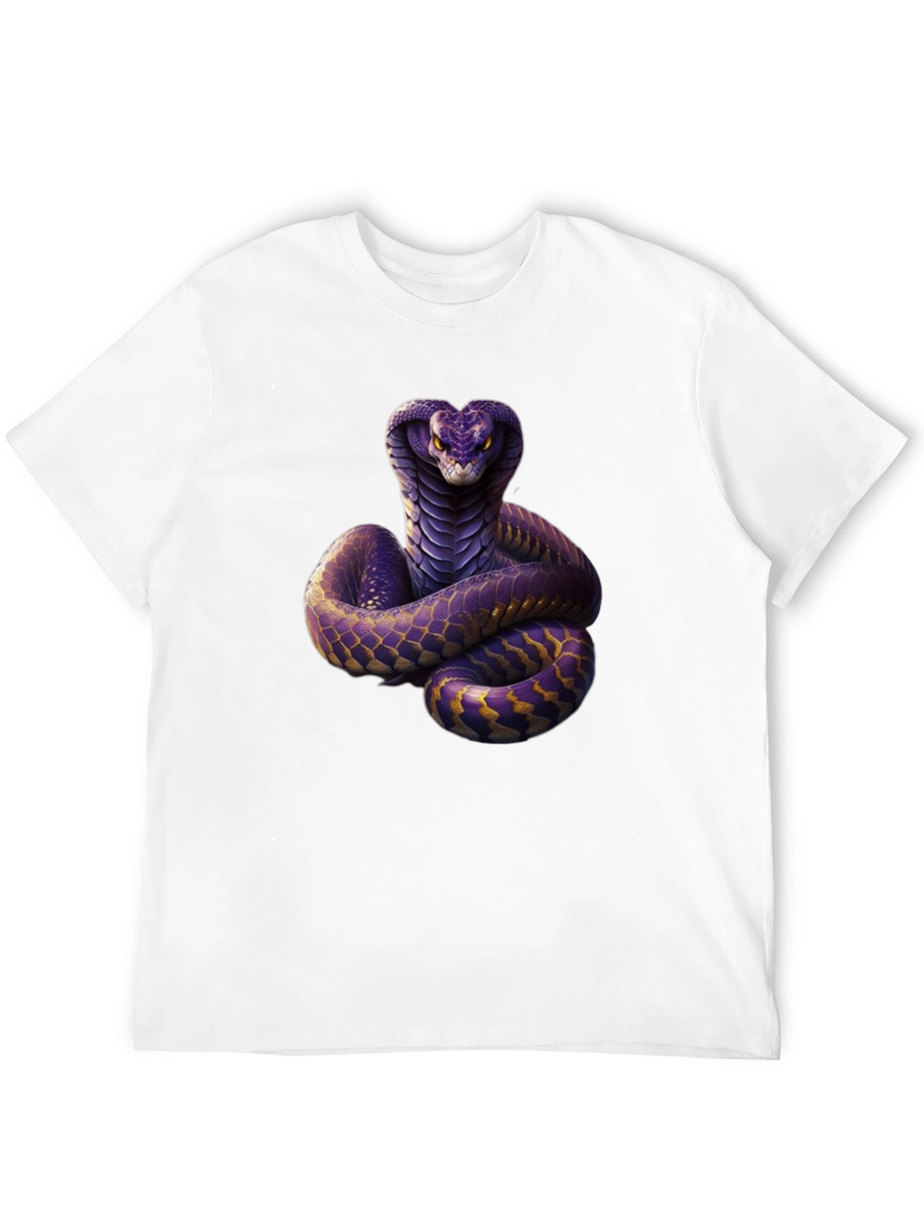 Black Cobra Graphic Print Black T-Shirt view 12