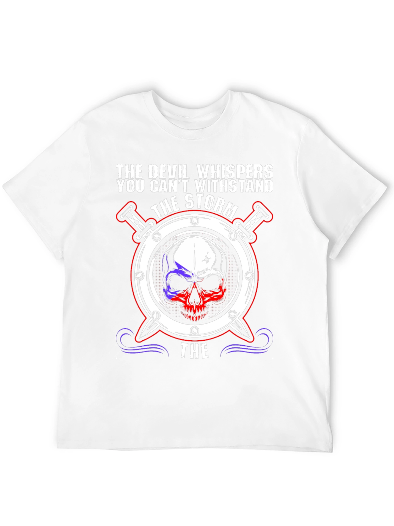 Black The Devil Whispers the Storm Graphic Tee view 12