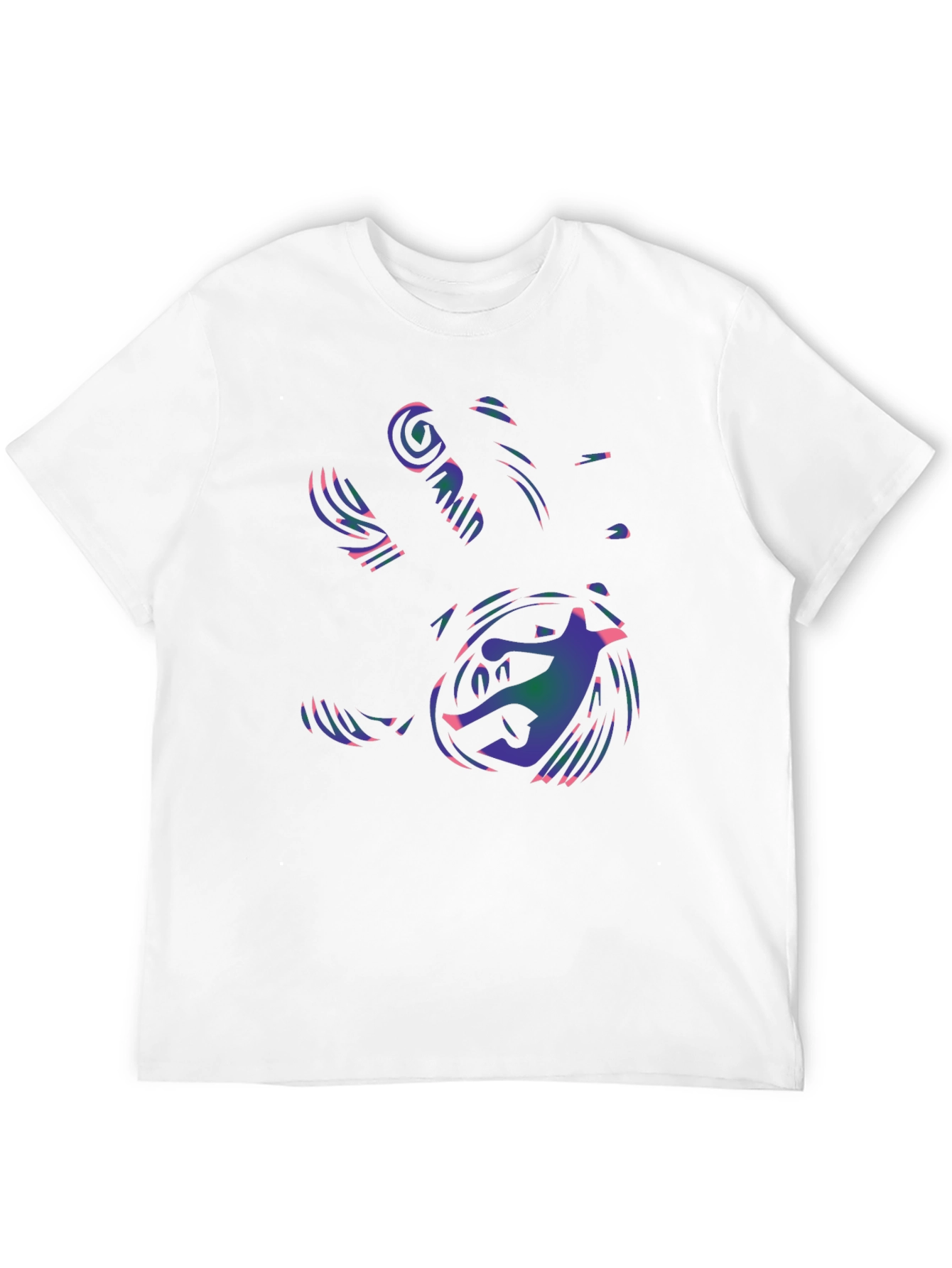 Black Abstract Handprint Sports T-Shirt view 12