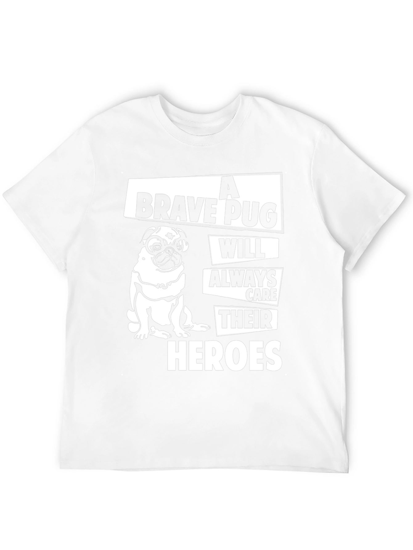 Black Brave Pug Hero Graphic Tee view 12