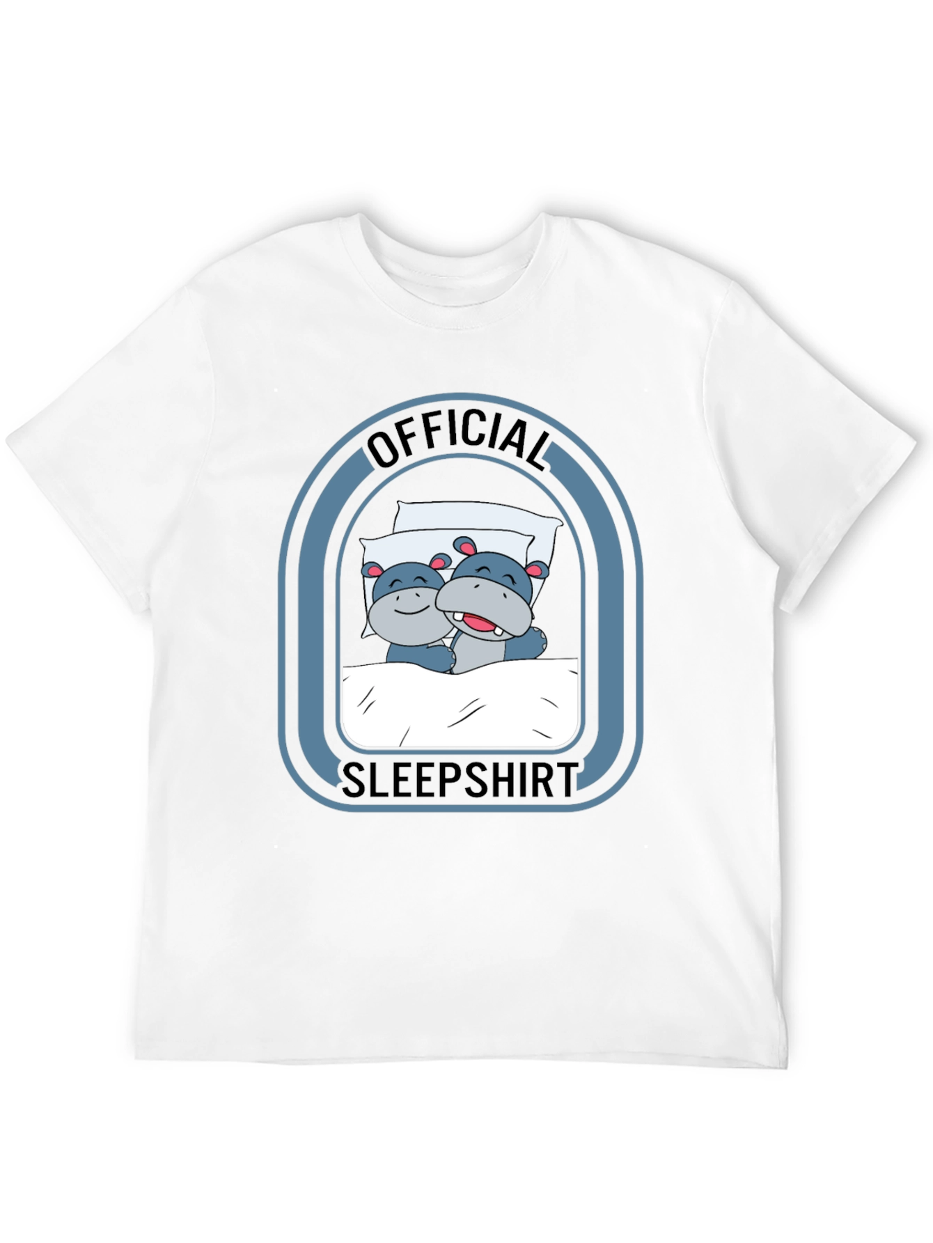 Black Official Sleepshirt: Hippo Pajama Tee view 12