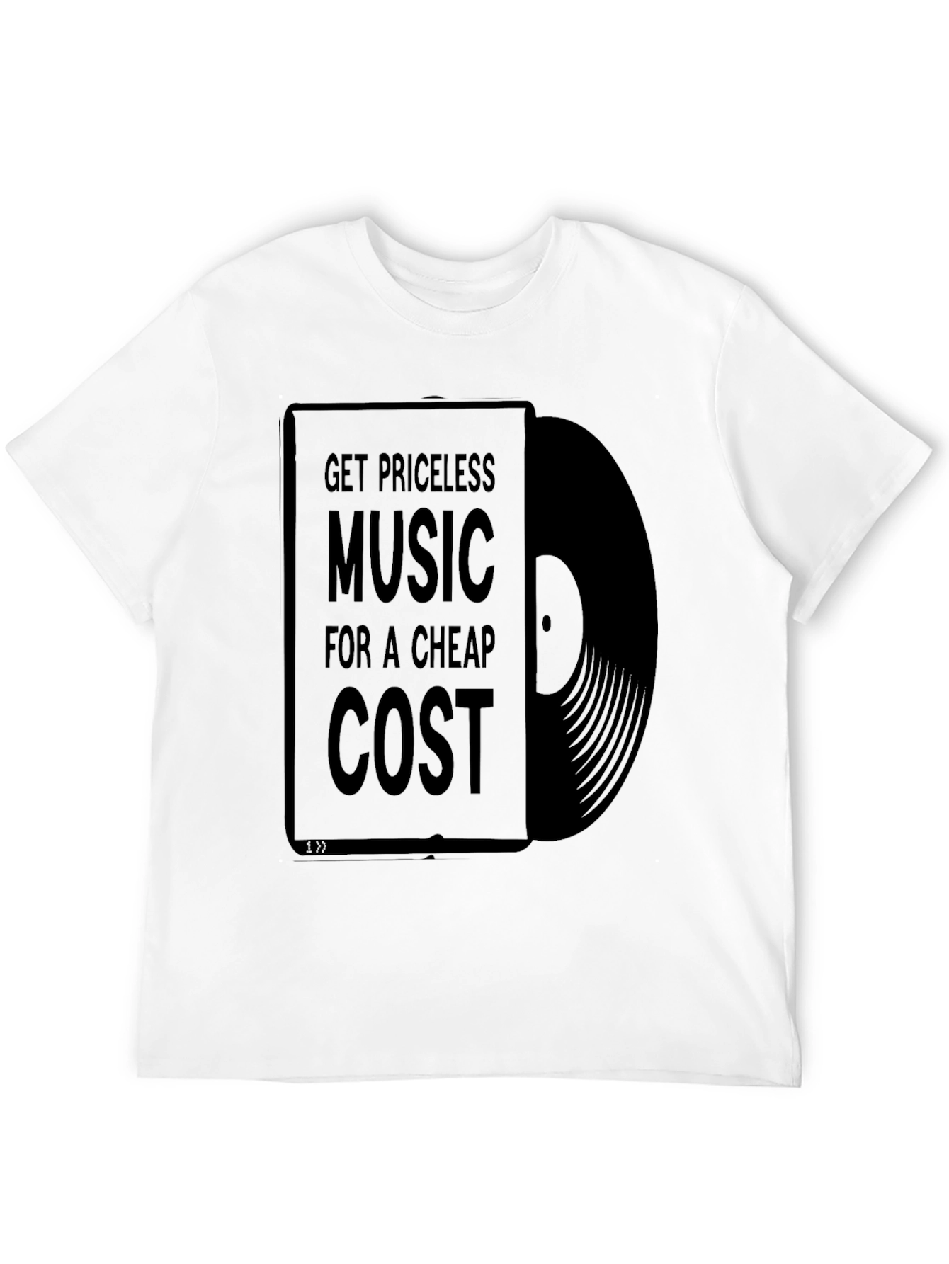 Black Priceless Music Cheap Cost Black Graphic T-Shirt view 12