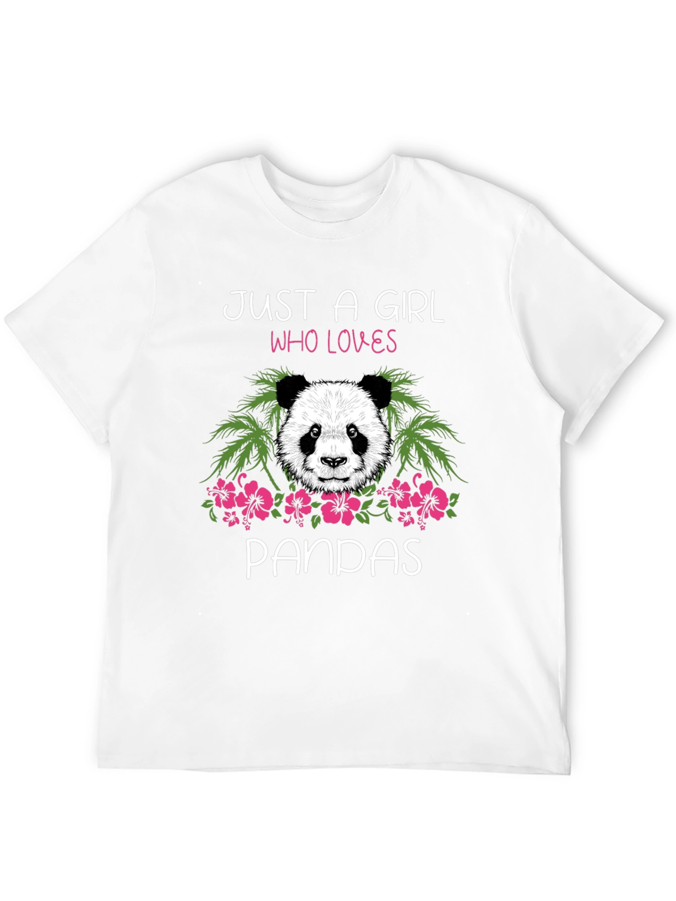 Black Just a Girl Who Loves Pandas Graphic Tee view 12