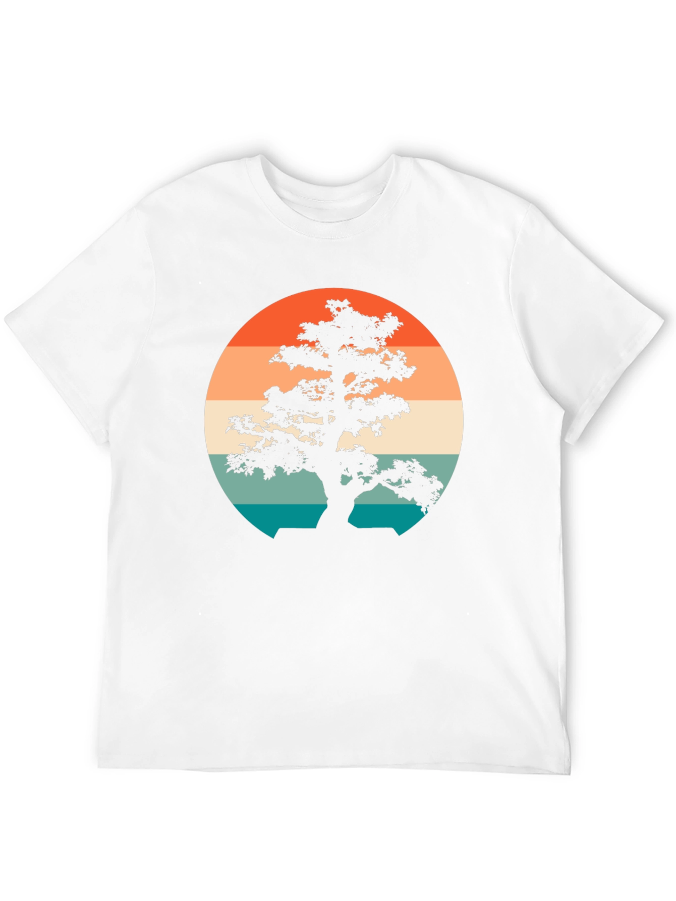 Black Retro Bonsai Tree T-Shirt view 12