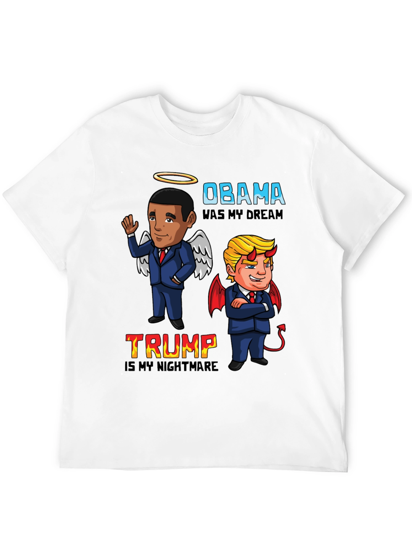 Black Obama Dream Trump Nightmare Political Graphic Tee view 12