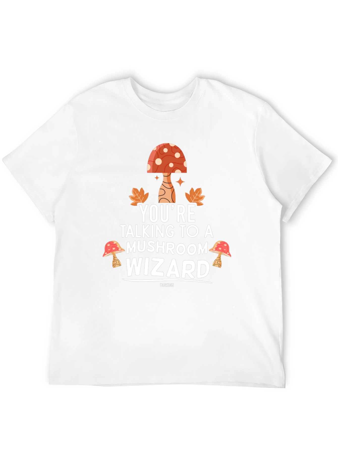 Black Mushroom Wizard Graphic T-Shirt - Unisex Cotton Tee view 12