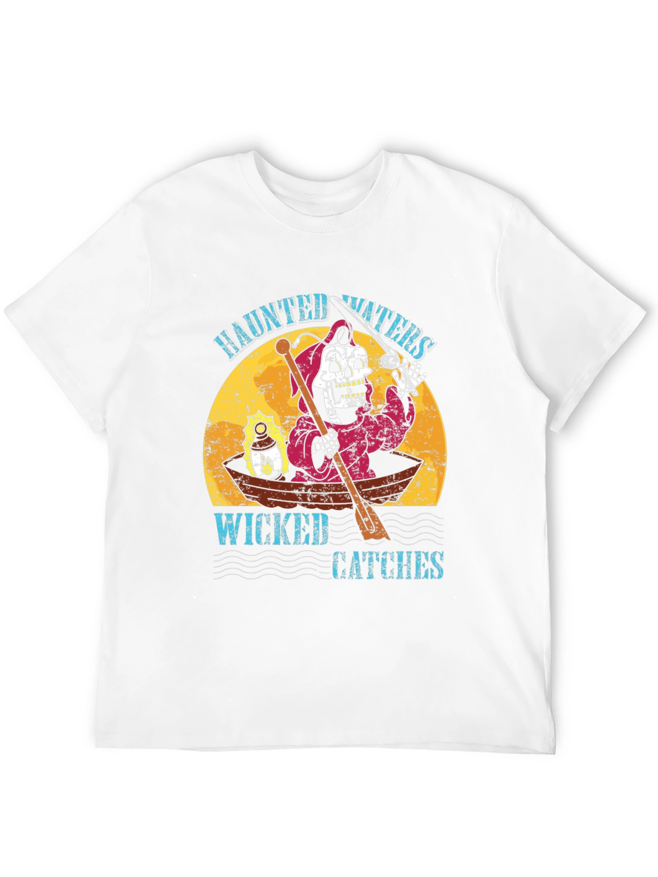 Black Haunted Waters Graphic T-Shirt view 12