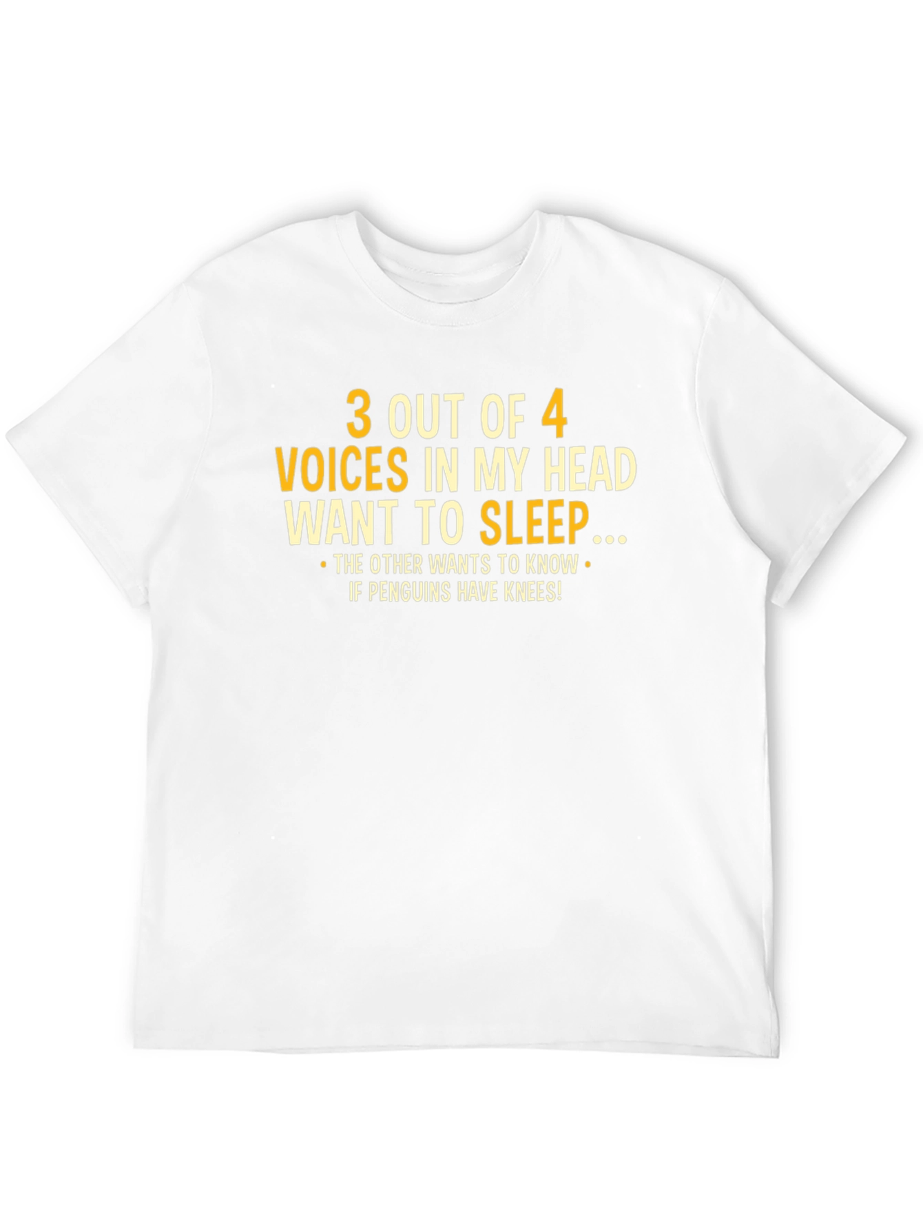 Black Funny Graphic Tee: 3 Out of 4 Voices Want Sleep view 12