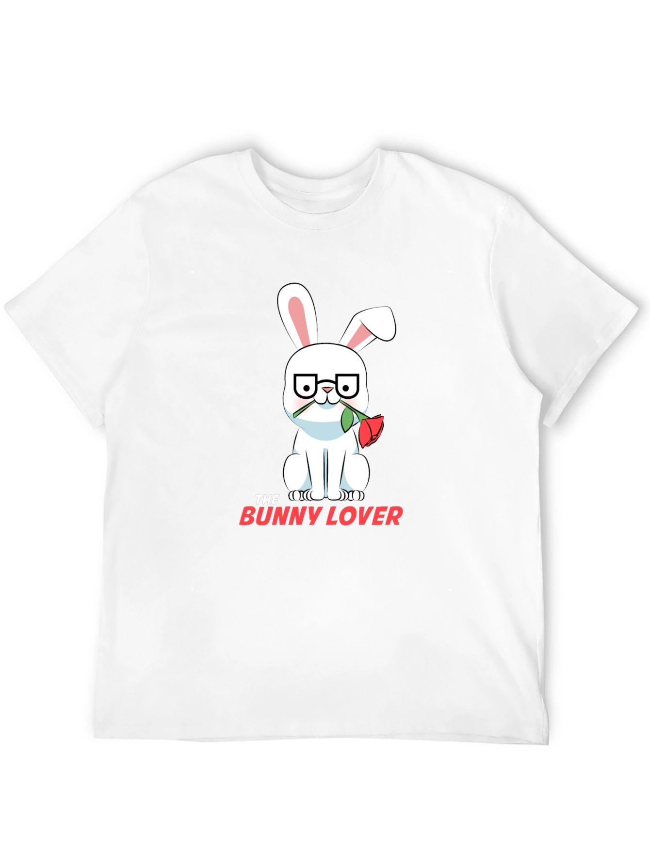 Black The Bunny Lover T-Shirt - Cute Rabbit Design view 12
