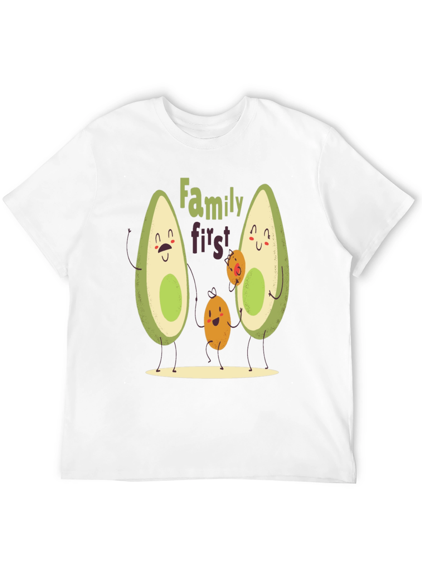 Black Avocado Family First T-Shirt - Cute Graphic Tee view 12