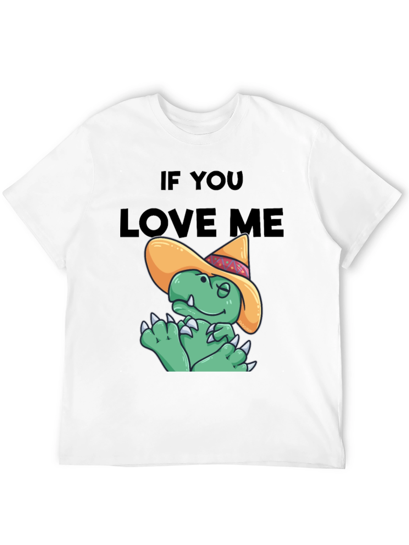 Black If You Love Me Funny Dinosaur T-Shirt view 12