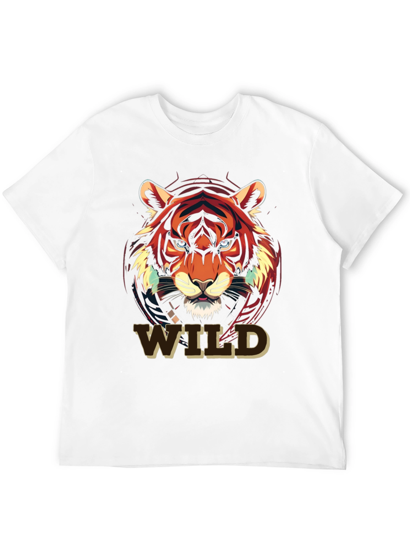 Black Wild Tiger Graphic Print T-Shirt view 12