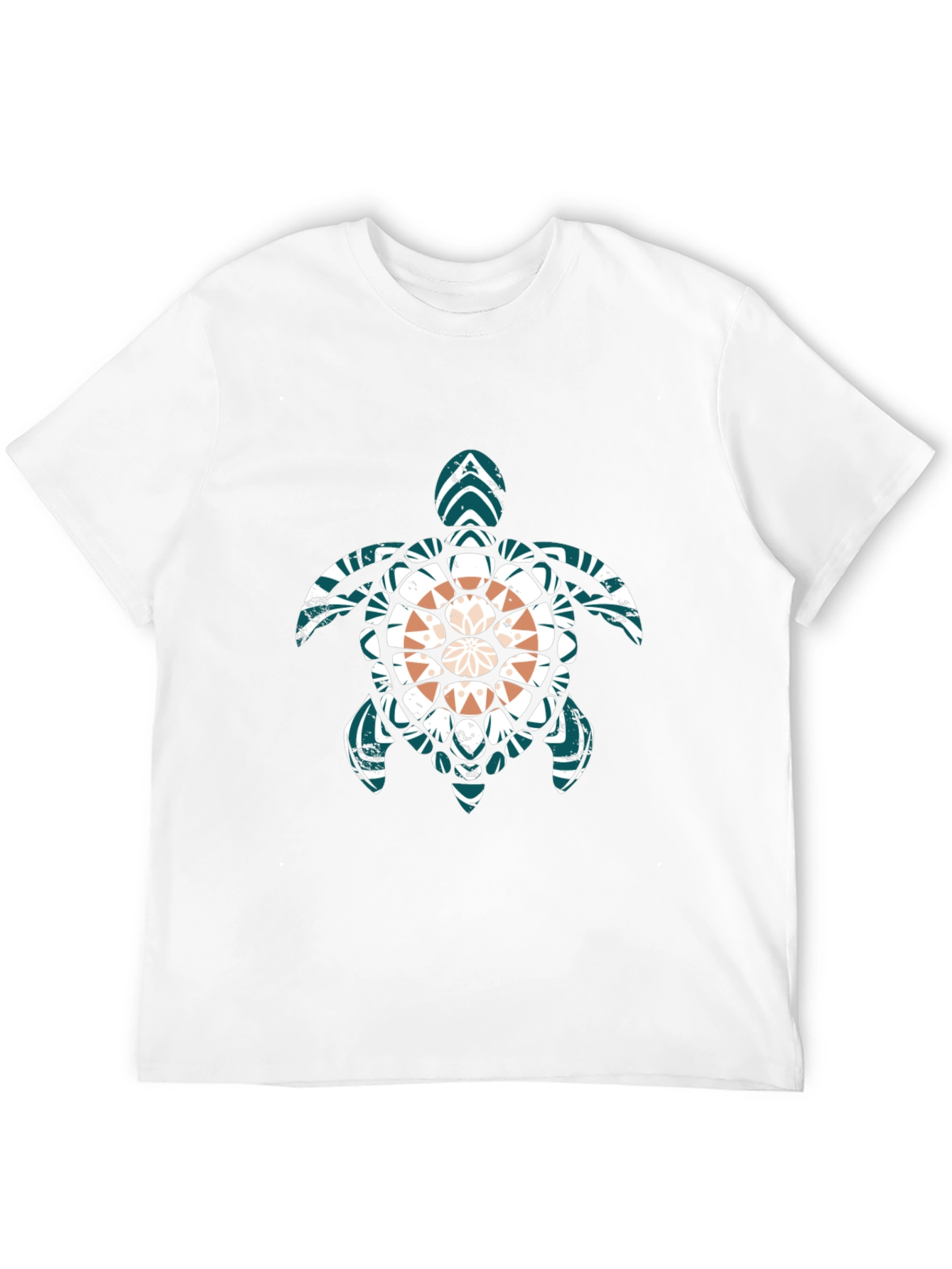 Black Turtle Graphic Tee - Black Cotton Blend Casual T-Shirt view 12