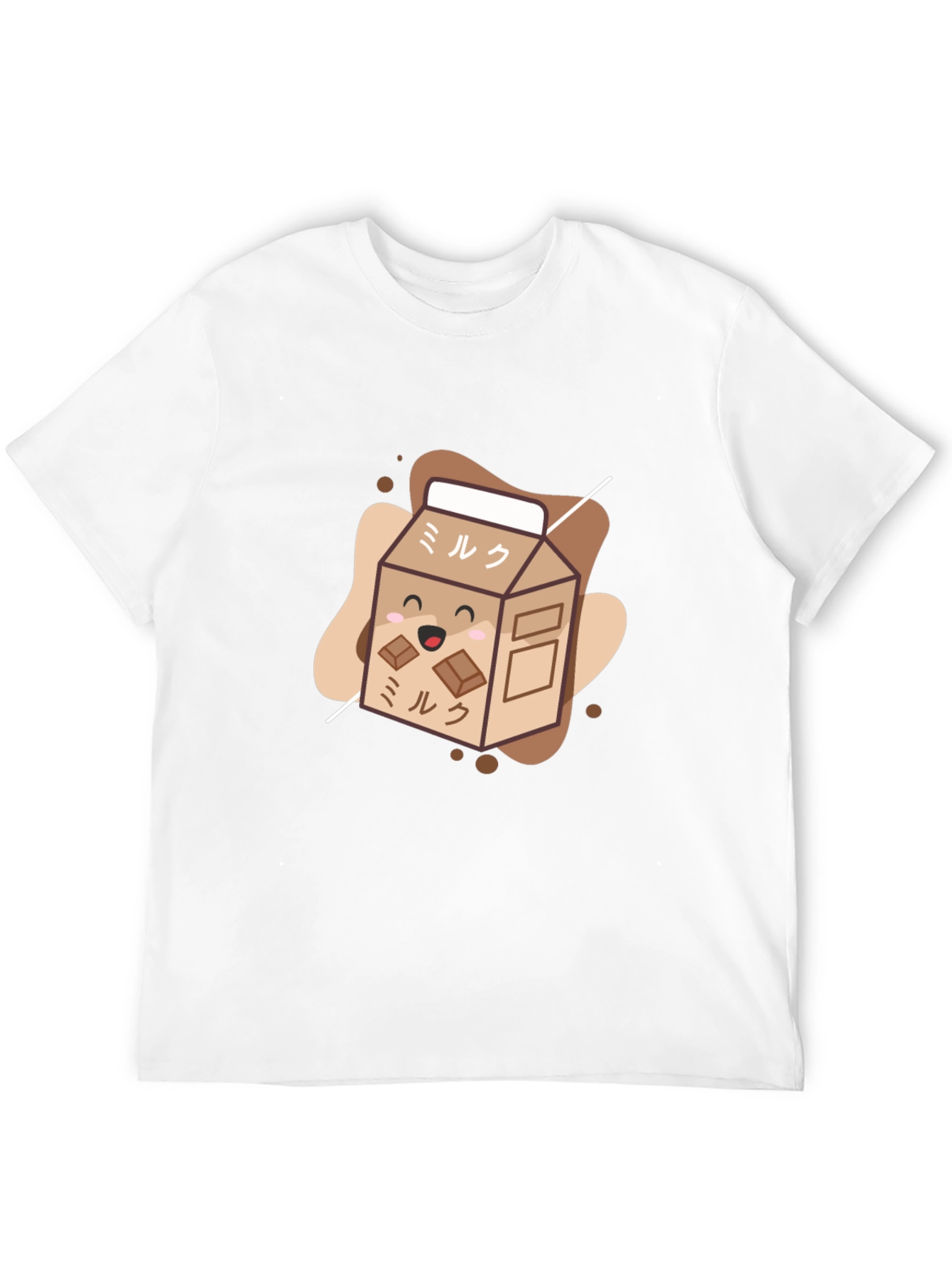 Black Kawaii Chocolate Milk Carton T-Shirt view 12