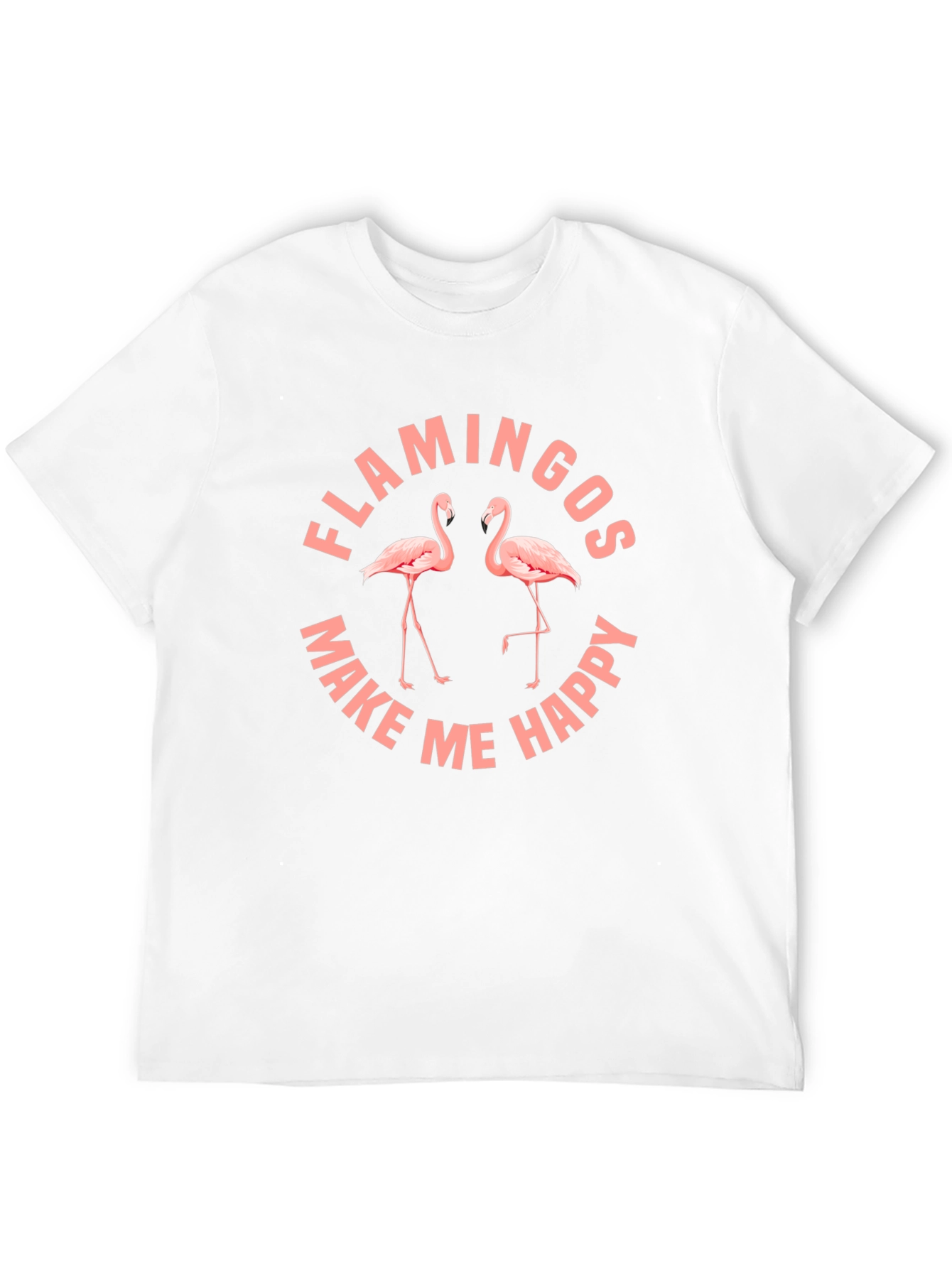 Black Flamingos Make Me Happy T-Shirt view 12