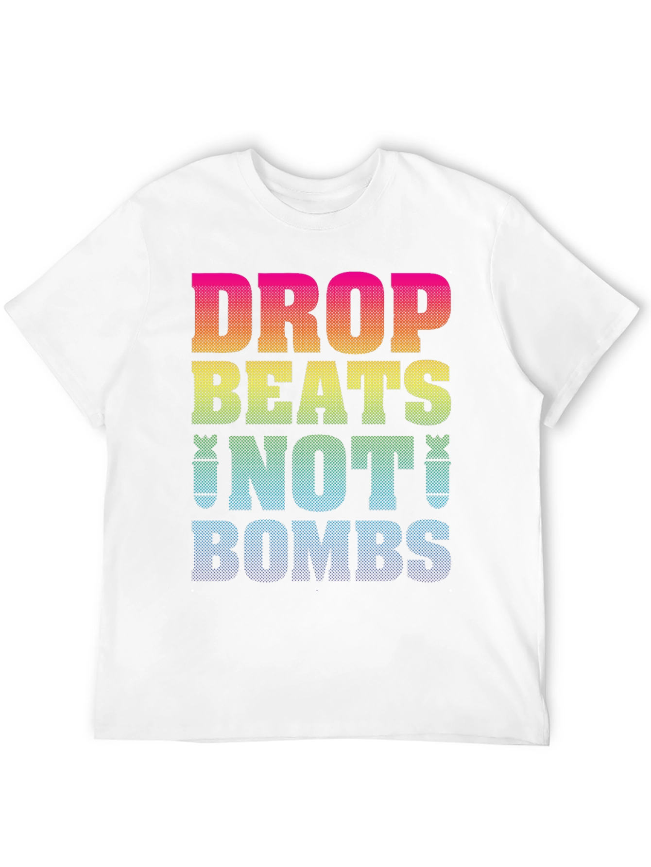 Black Drop Beats Not Bombs Graphic T-Shirt view 12