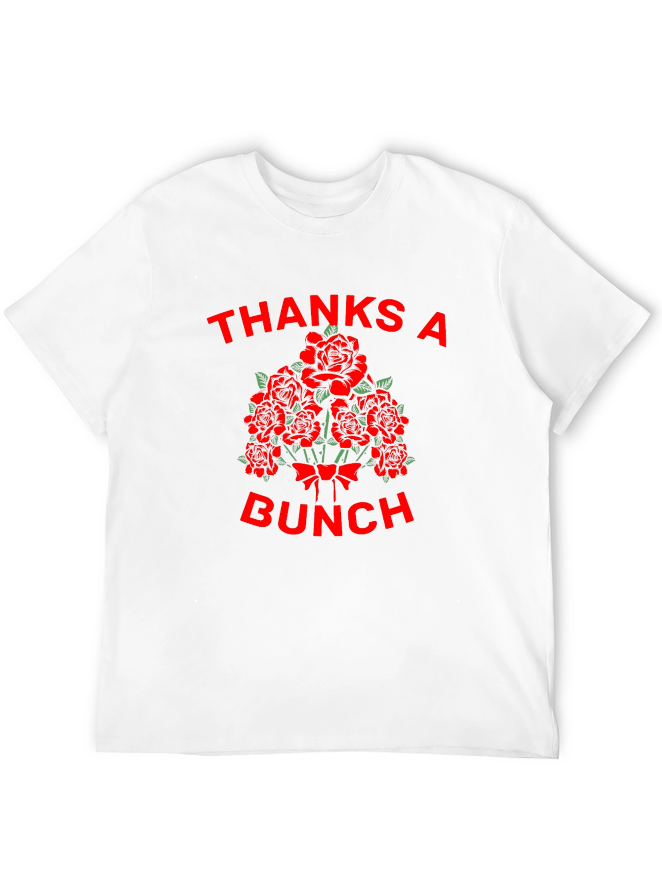 Black Thanks A Bunch Rose Bouquet Graphic T-Shirt view 12