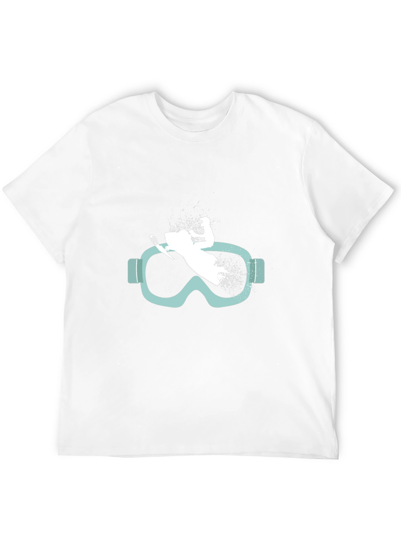 Black Ski Goggles T-Shirt - Stylish Winter Sports Tee view 12