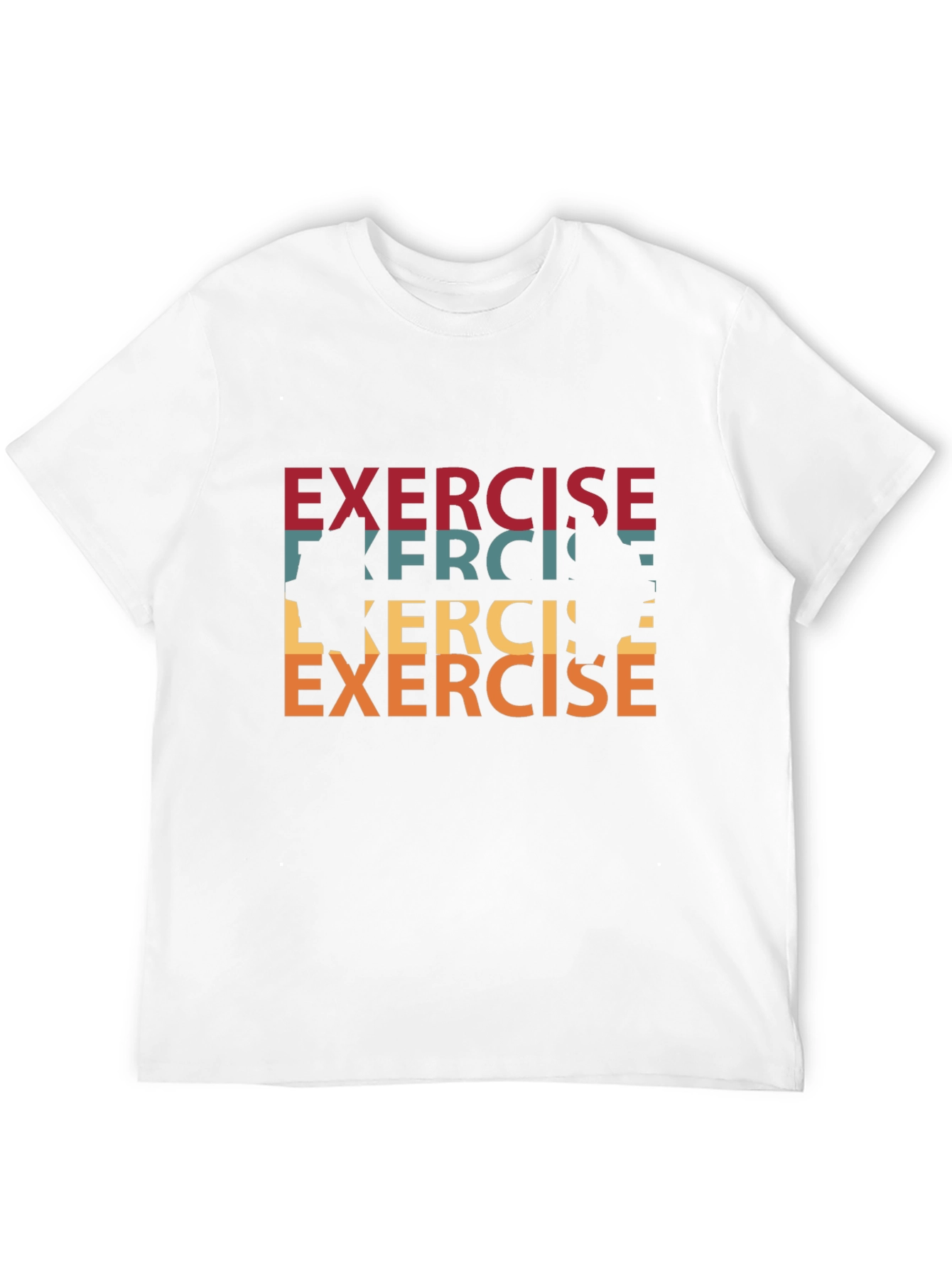 Black Retro Exercise Graphic Tee - Black Cotton T-Shirt view 12