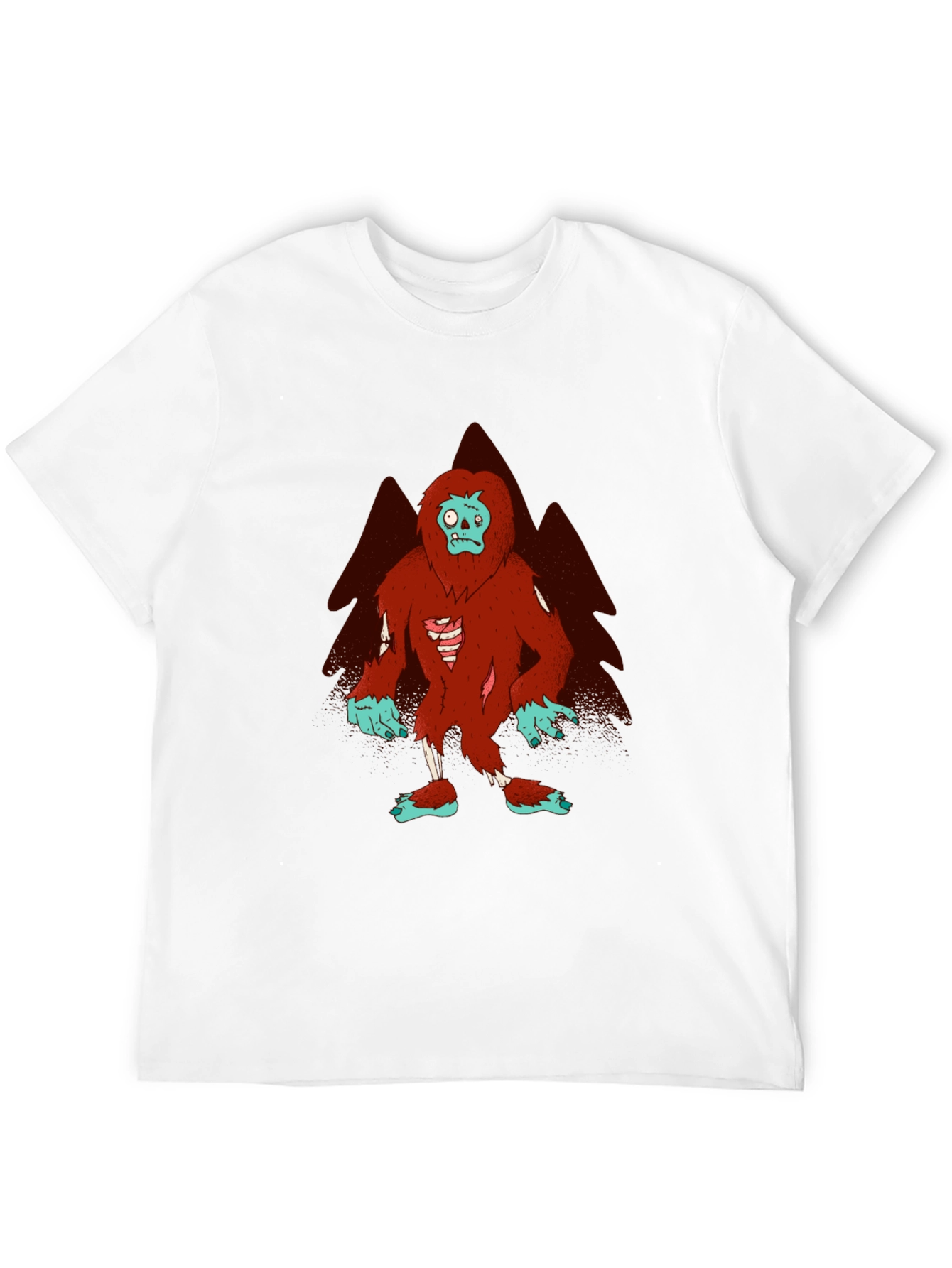 Black Zombie Bigfoot Graphic Tee view 12