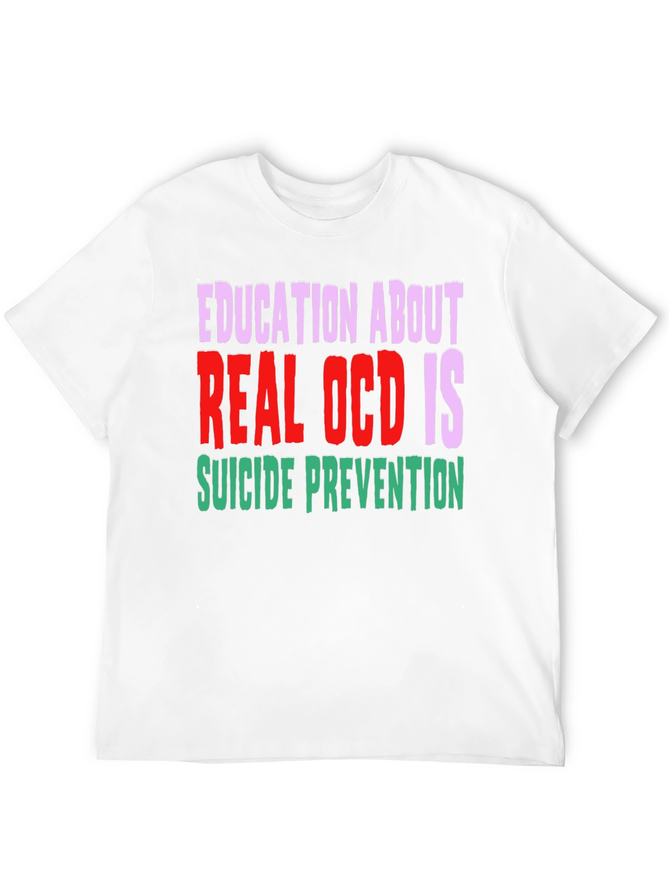 Black Education About Real OCD Is Suicide Prevention T-Shirt view 12