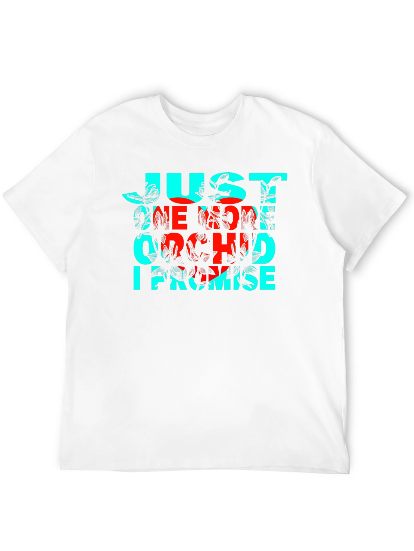 Black Just One More Orchid T-Shirt - Floral Graphic Tee view 12