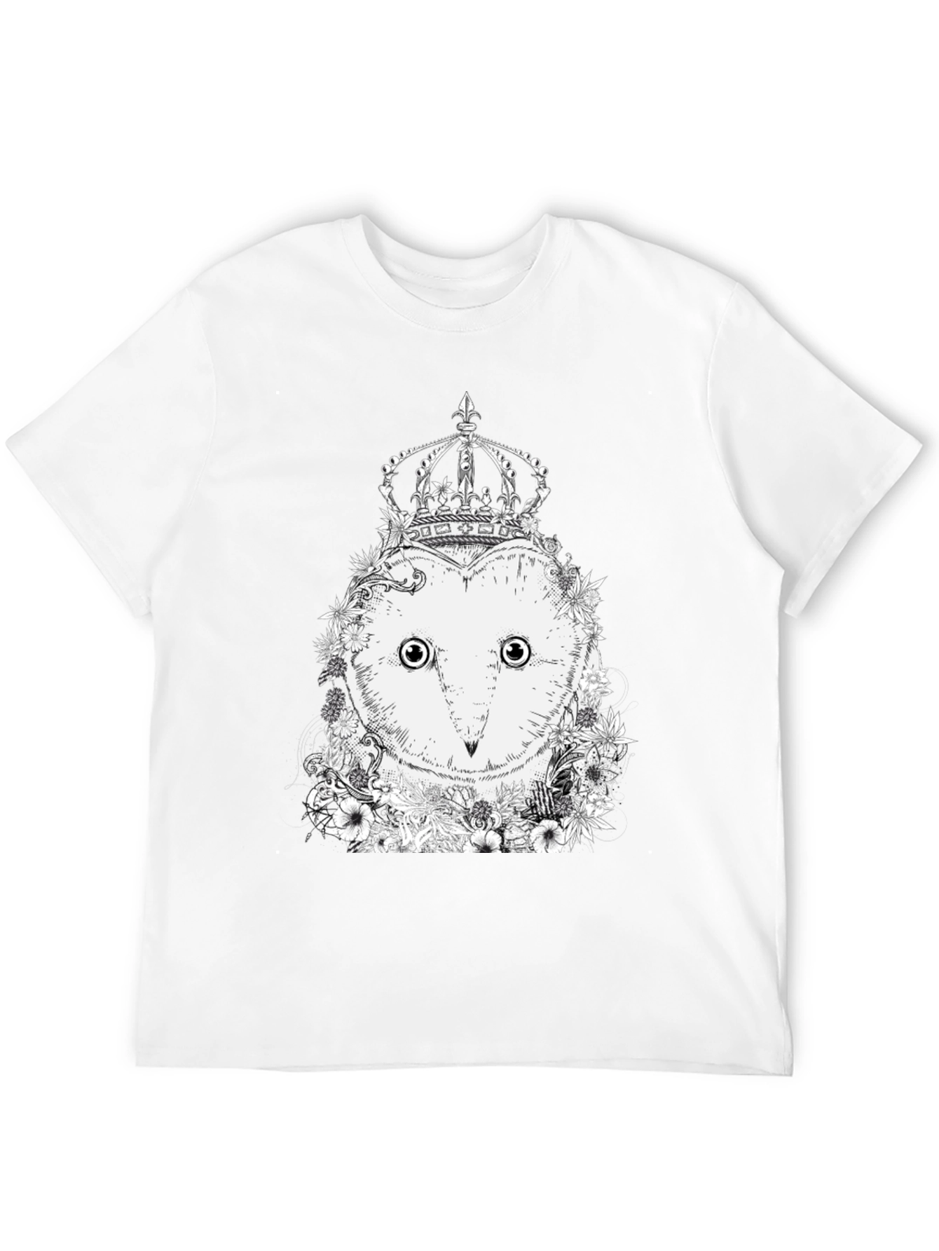 Black Owl Crown Graphic Tee - Unique Design view 12