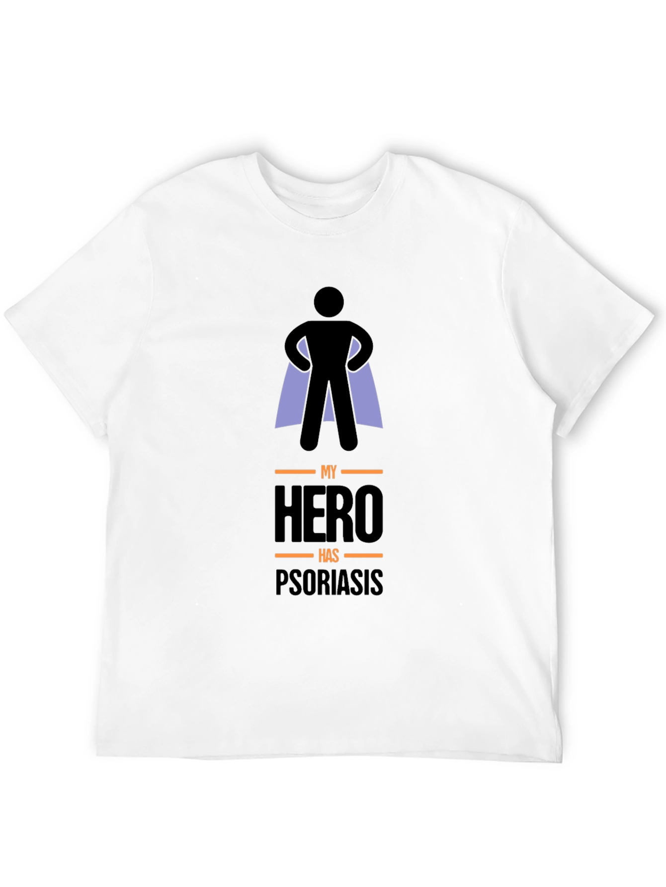 Black My Hero Has Psoriasis T-Shirt view 12