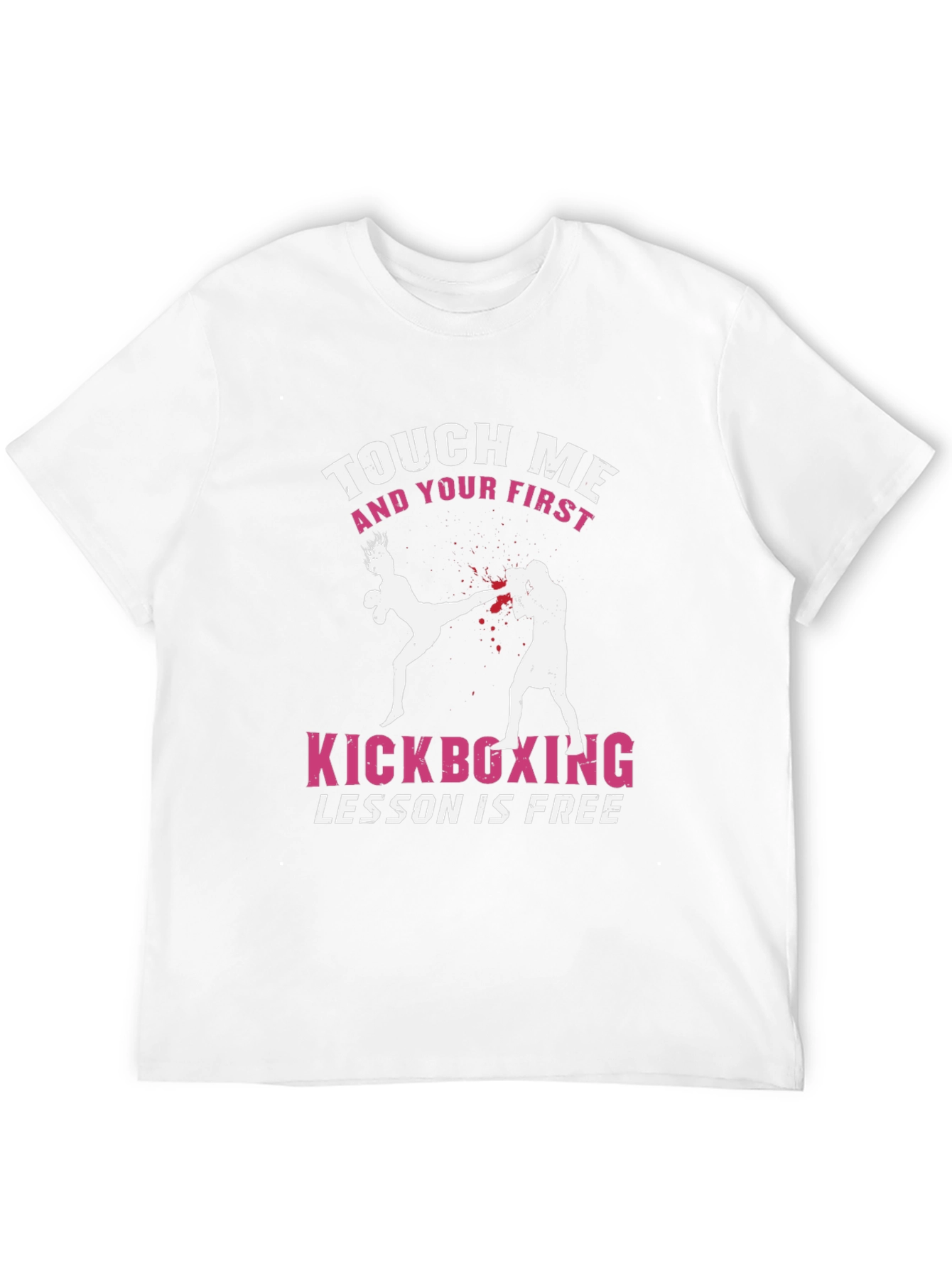 Black Touch Me Kickboxing T-Shirt - Free Lesson Graphic Tee view 12