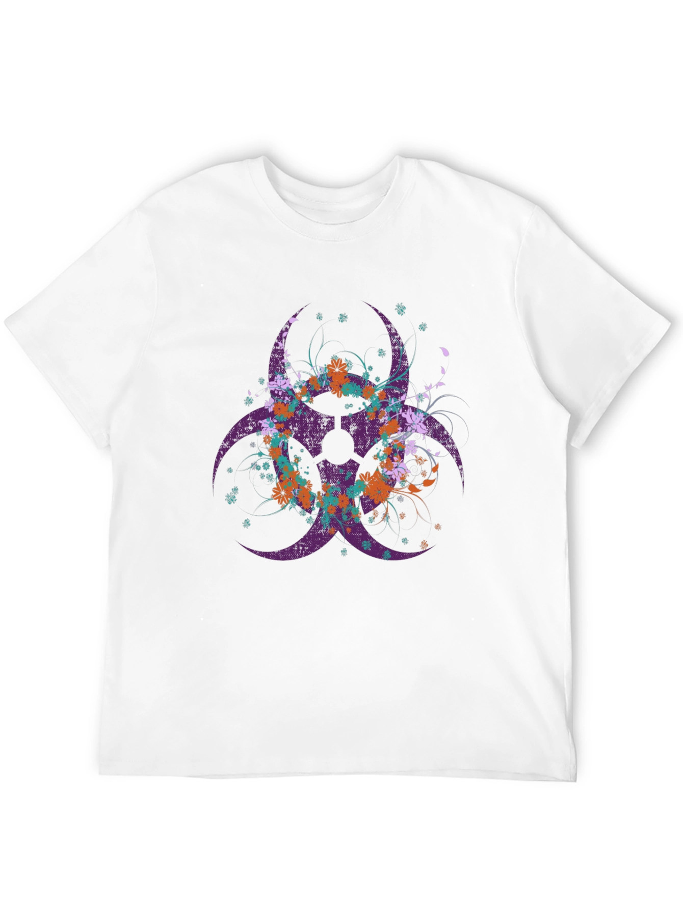 Black Biohazard Floral Graphic T-Shirt - Stylish & Unique view 12