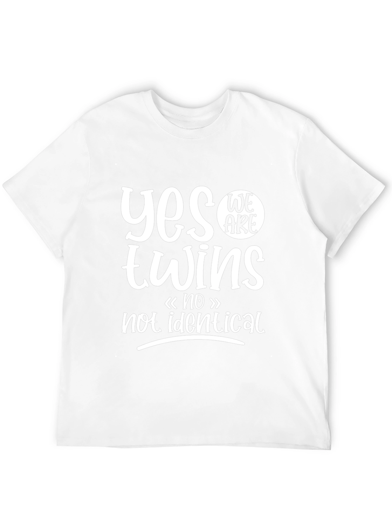Black Yes We Are Twins Not Identical Black T-Shirt view 12
