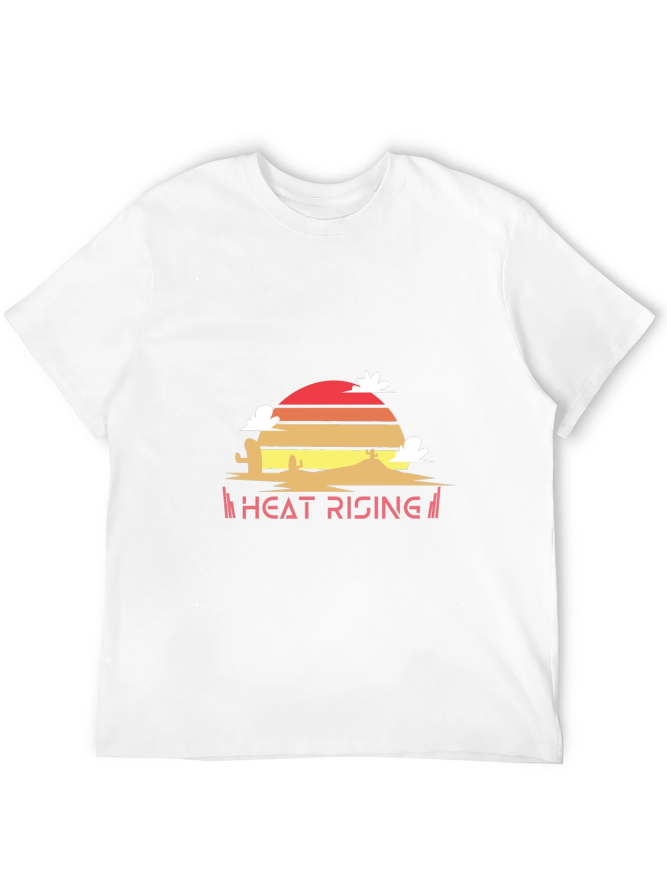 Black Heat Rising Graphic Tee - Desert Sunset Black T-Shirt view 12
