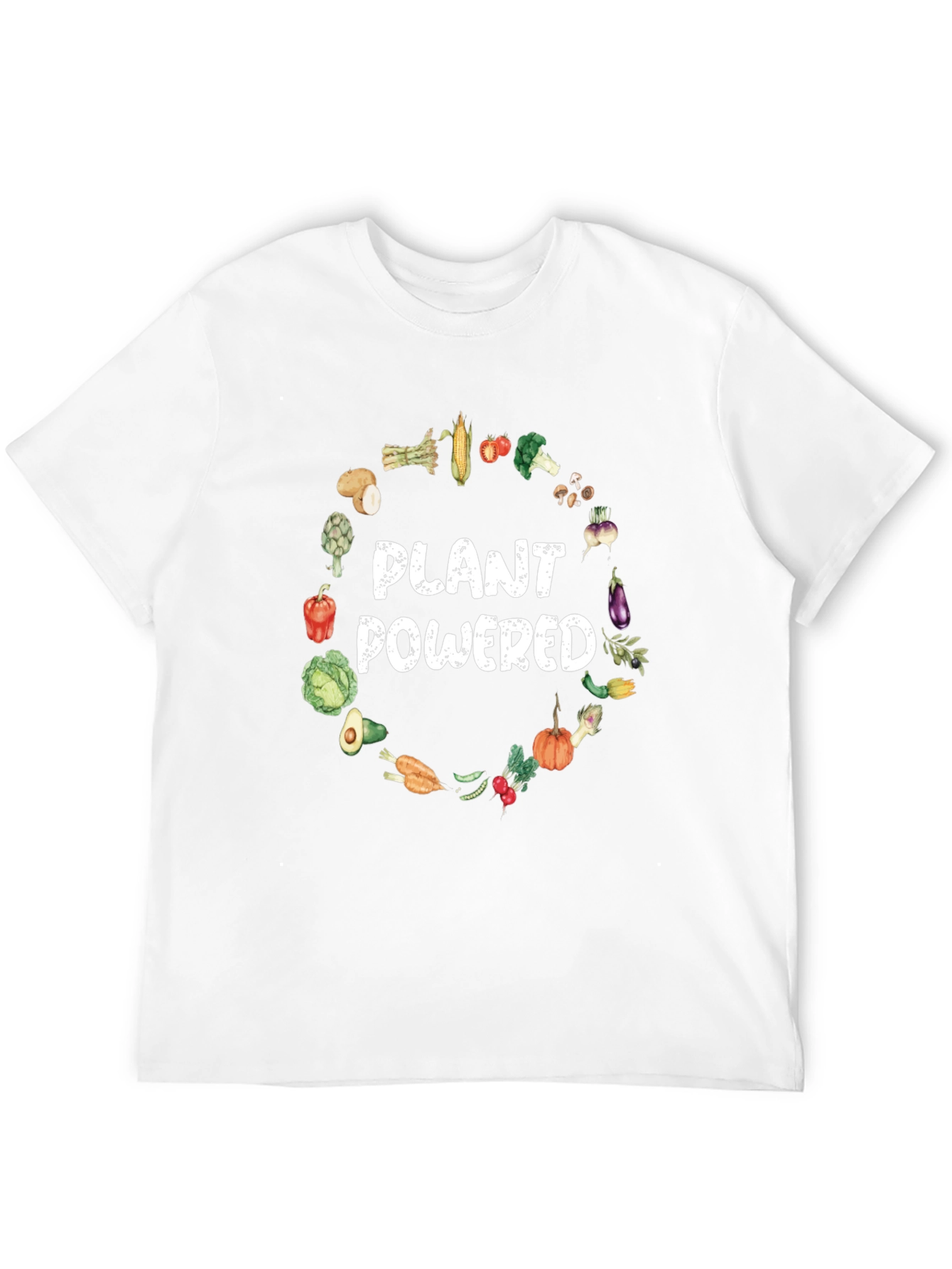 Black Plant Powered Vegan T-Shirt view 12